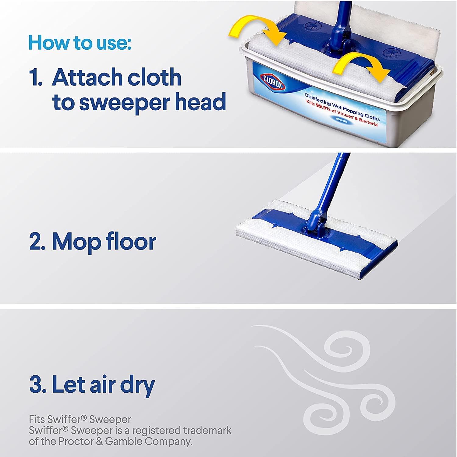 Clorox Disinfecting Mist, Lemon and Orange Blossom, Household Essentials, 1 Spray Bottle and 1 Refill, 16 Fl Oz Each