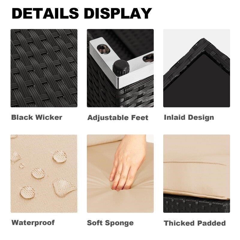 Jovahny Wicker/Rattan 6 - Person Seating Group with Cushions