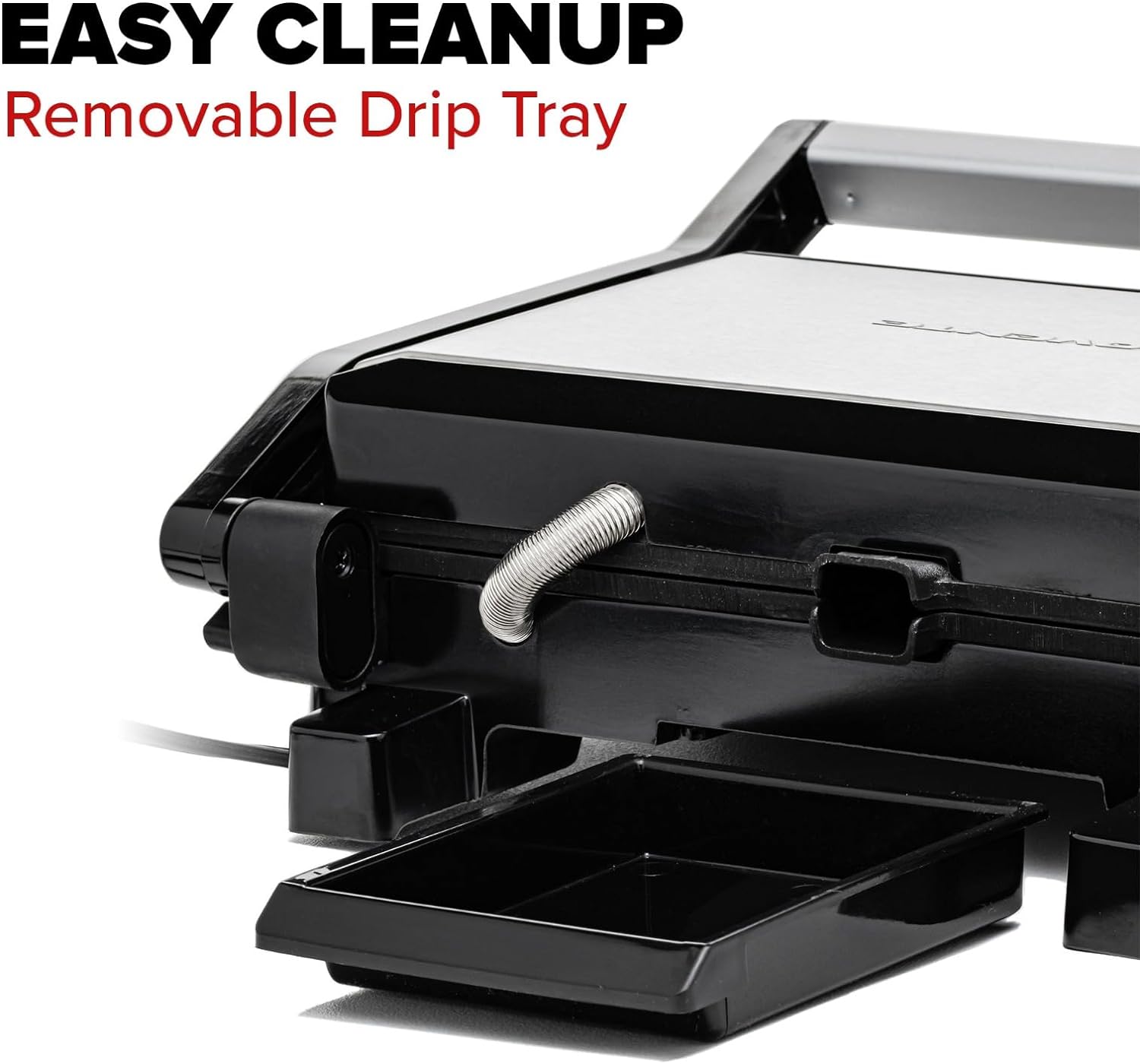OVENTE Electric Sandwich Maker with Non-Stick Plates, Indicator Lights, Cool Touch Handle, Easy to Clean and Store, Perfect for Cooking Breakfast, Grilled Cheese, Tuna Melts and Snacks, Black GPS401B