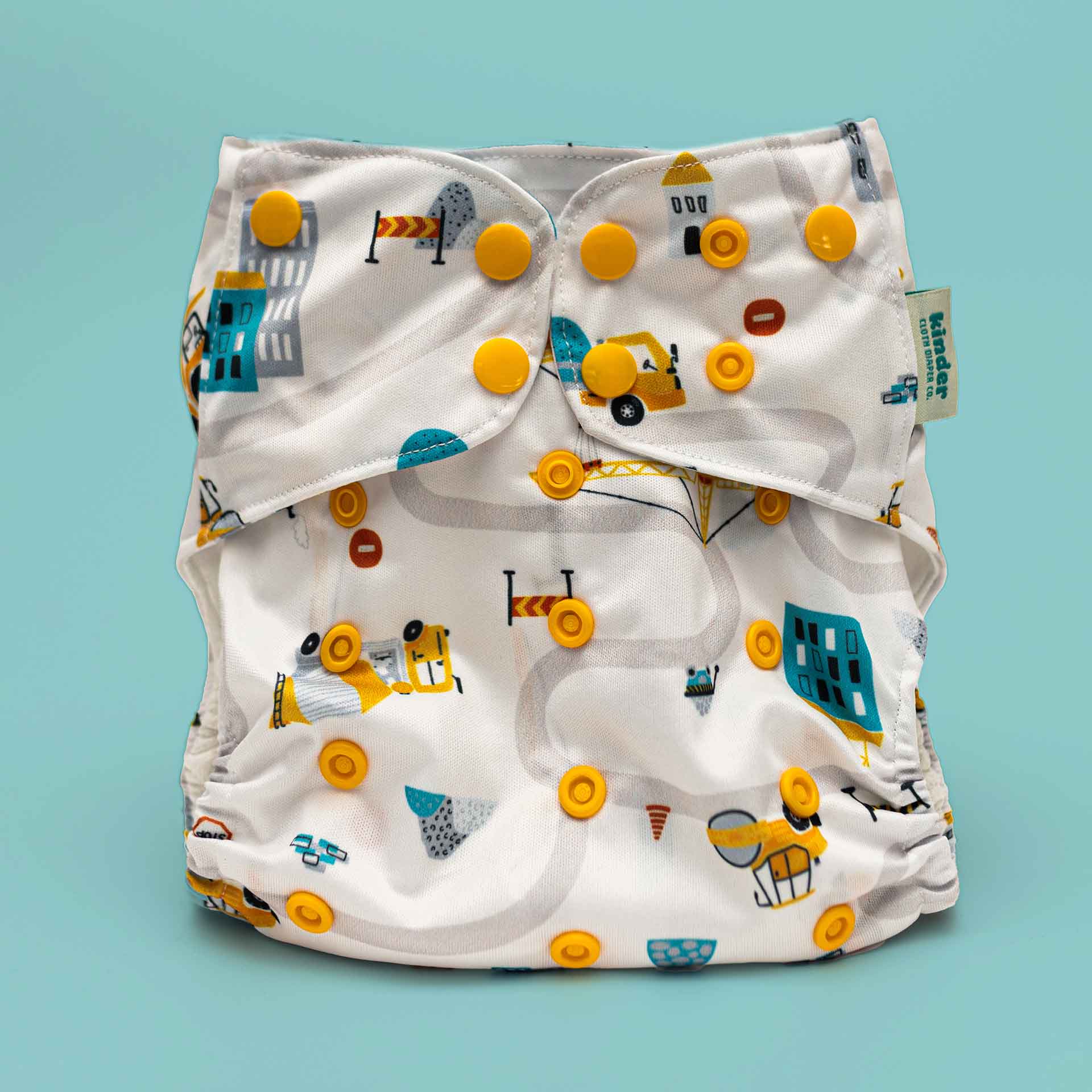 Kinder Cloth Diaper Co. Patterned Basics Pocket Cloth Diaper with Athletic Wicking Jersey