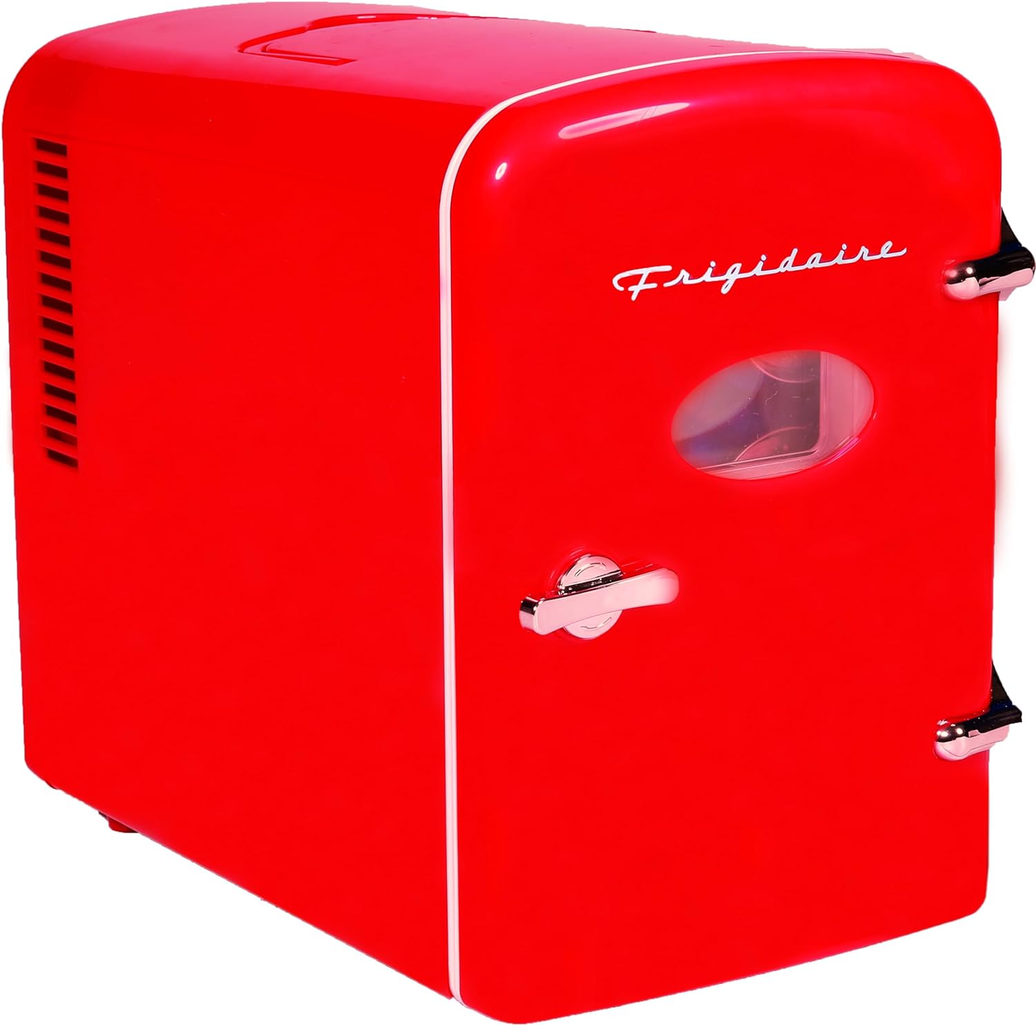Frigidaire Retro Mini Fridge Cooler, 4L Capacity Chills 6 12oz Cans, 100% Freon-Free & Eco Friendly, Portable Fridge for Car, Office, Bedroom, Dorm Room, or Cabin - 9.84