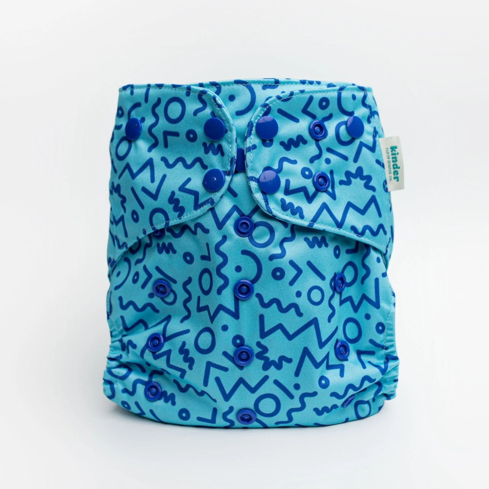 Kinder Cloth Diaper Co. Patterned Pocket Cloth Diaper with Athletic Wicking Jersey
