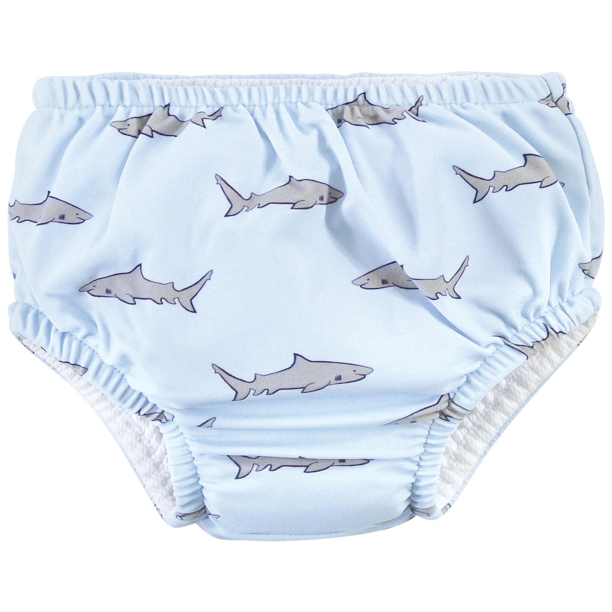 Hudson Baby Infant and Toddler Gender Neutral Swim Diapers, Blue Gray Shark
