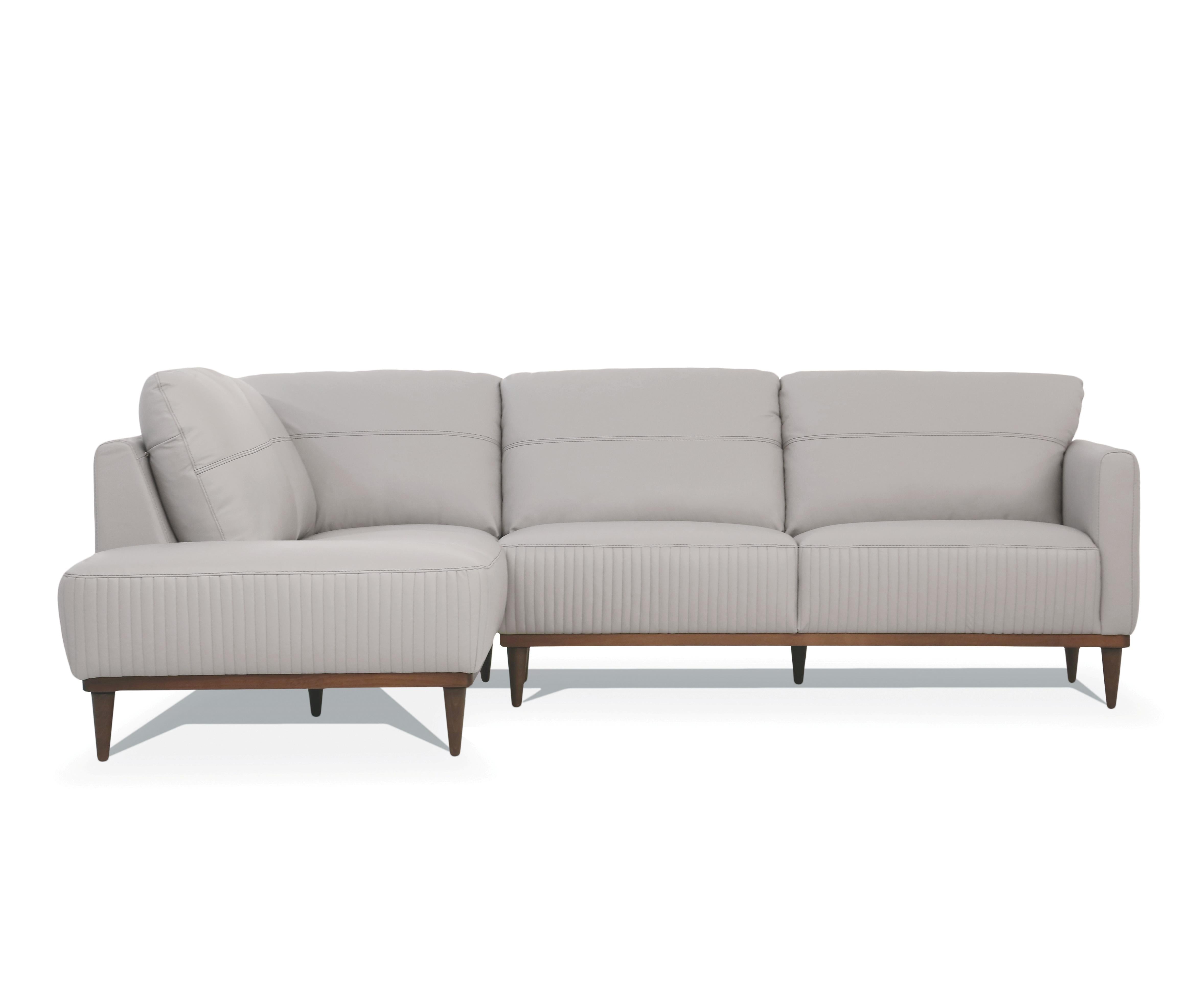 Acme Tampa Sectional Sofa in Pearl Gray 54990
