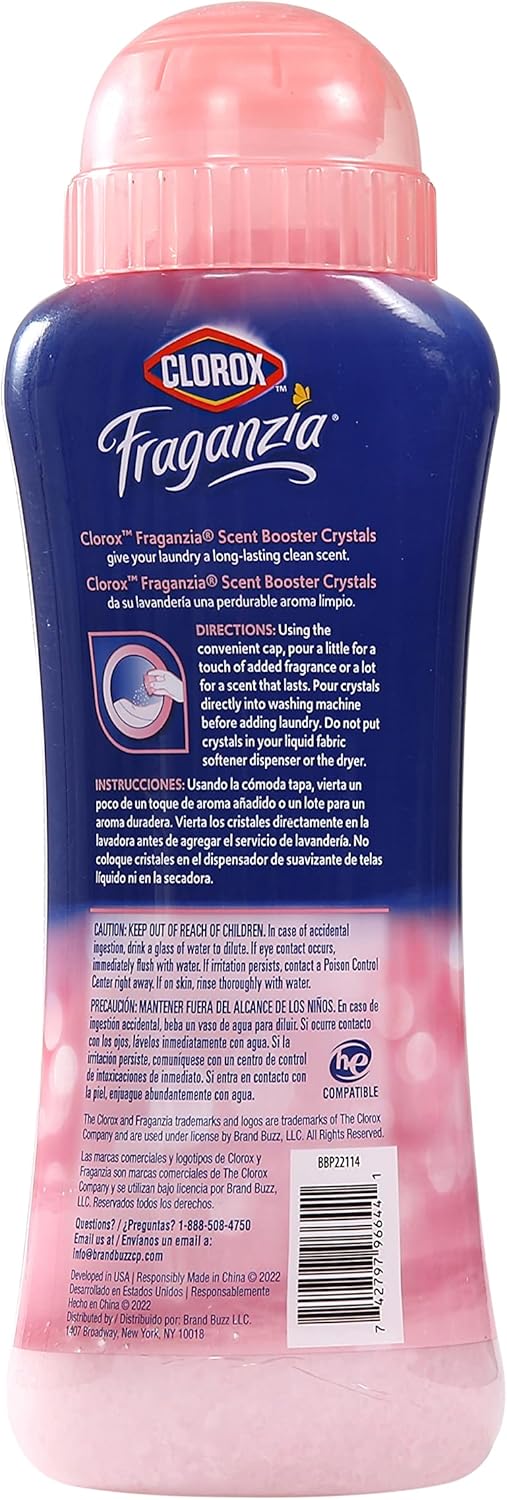 Clorox Fraganzia In-Wash Scent Booster Crystals in Ocean Scent, 18 Oz Twin Pack | Laundry Scent Booster Crystals | In-wash Scent Booster for Fresh Laundry in Ocean Scent 18 Ounce Twin Pack, 36oz