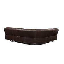 Tavin Espresso Leather-Aire Match Sectional Sofa (Motion)