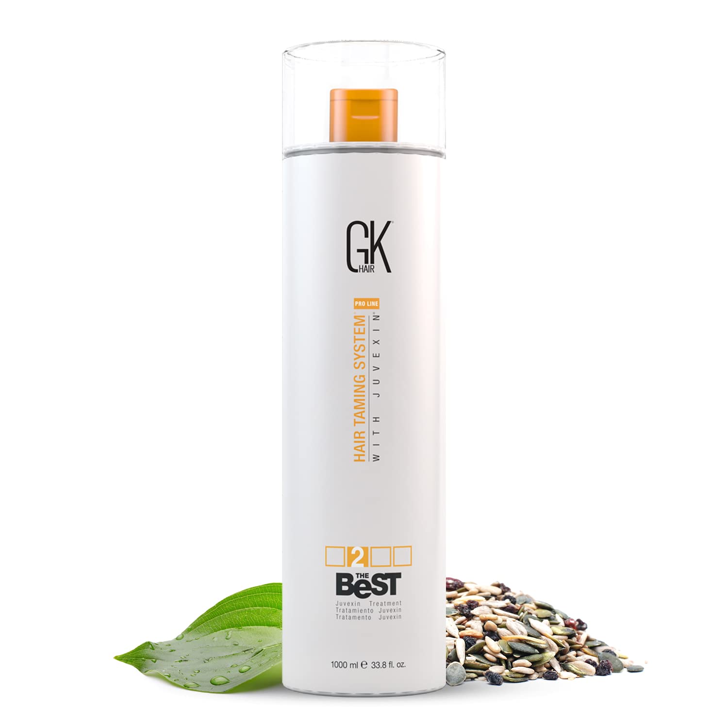 GK HAIR Global Keratin The Best (3.4 Fl Oz/100ml) Smoothing Keratin Hair Treatment - Professional Brazilian Complex Blowout Straightening For Silky Smooth & Frizz Free Hair