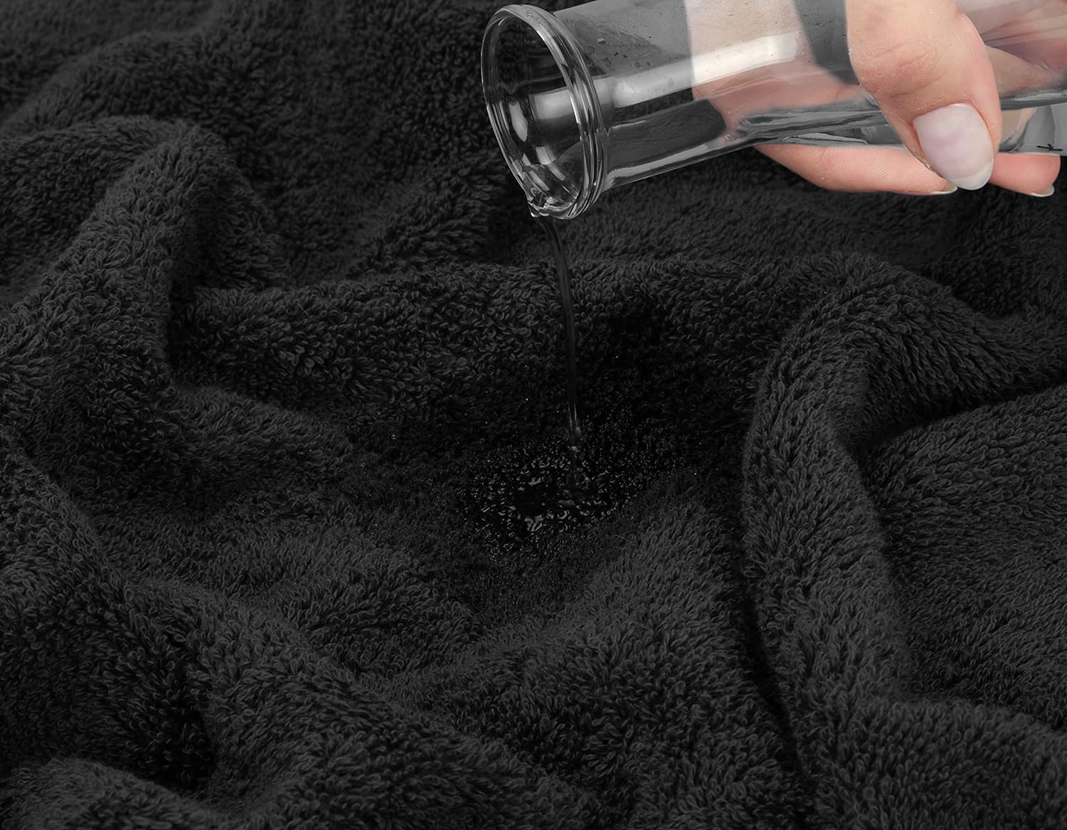 American Soft Linen Luxury 6 Piece Towel Set, 2 Bath Towels 2 Hand Towels 2 Washcloths, 100% Cotton Turkish Towels for Bathroom, Light Grey Towel Sets