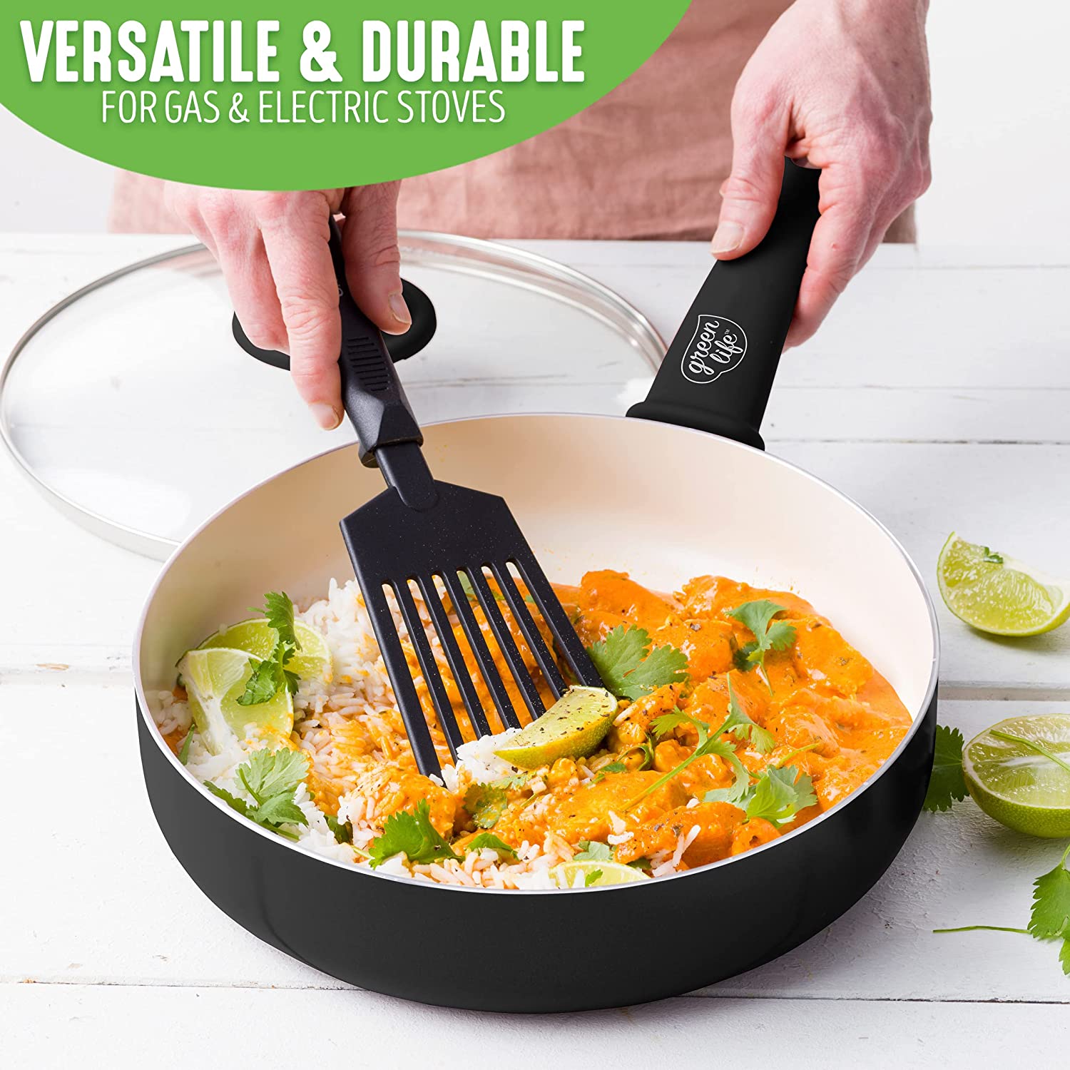 Ceramic non-stick 12-piece pan set