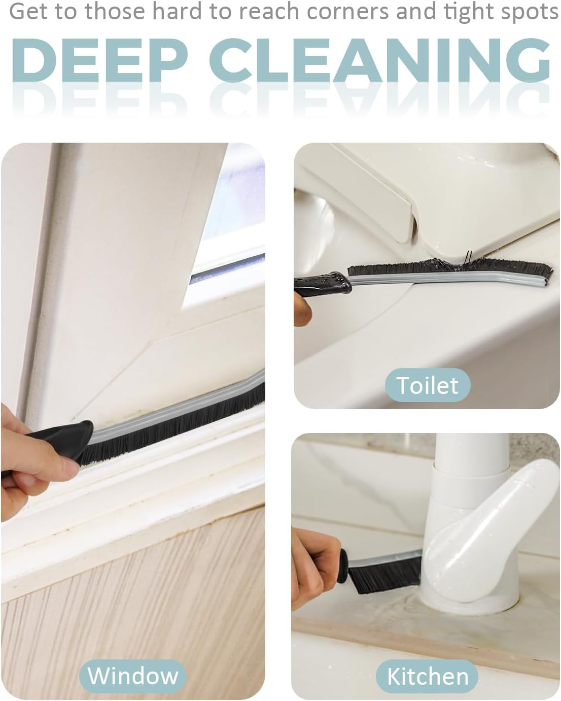 SXhyf Cleaning Brush - Hard Bristle Crevice Cleaning Brush, Multifunctional Gap Scrub Brush, Home Essentials, Bathroom Cleaner Tools for Household Use, Kitchen, Window, Faucets, Toilet, Grout, Car