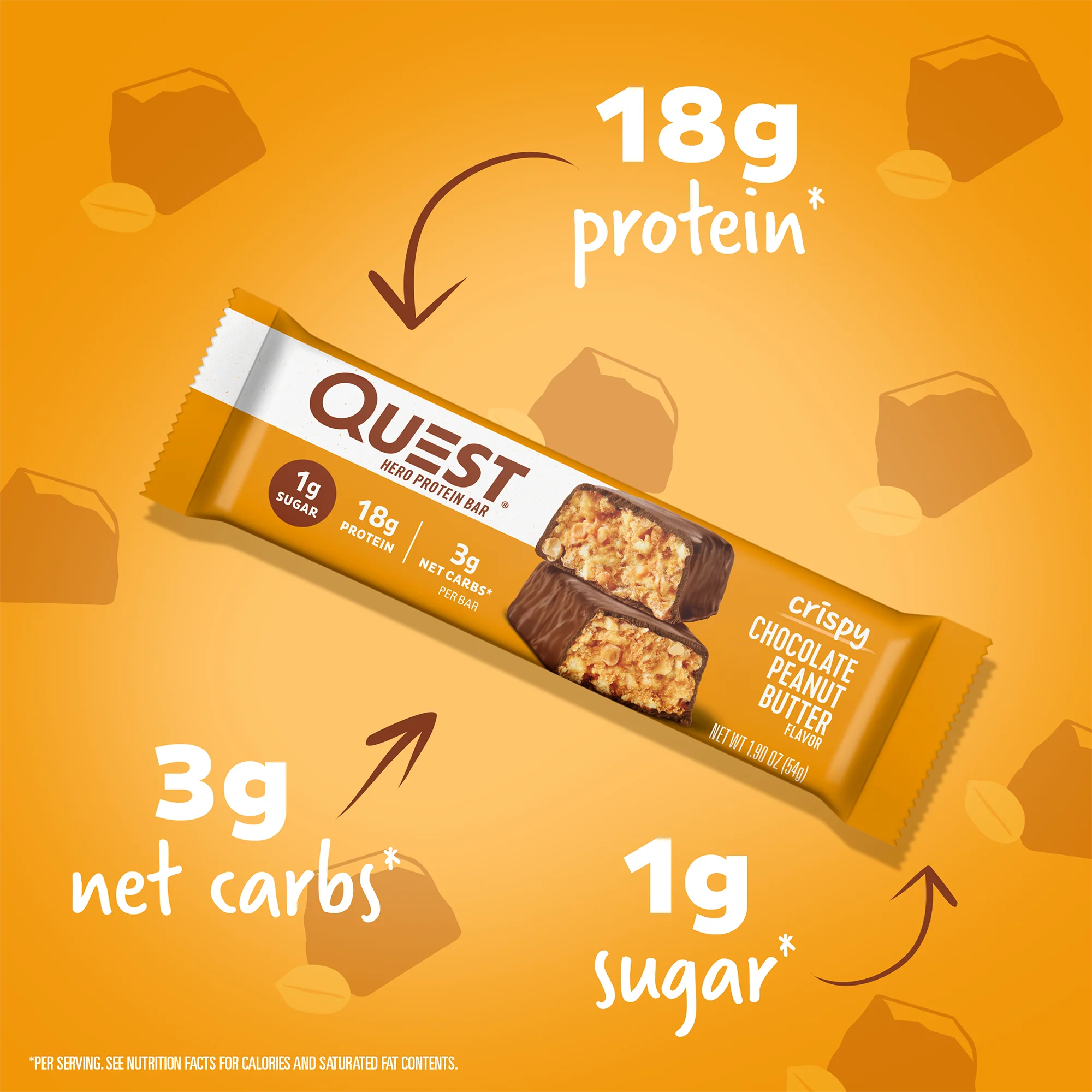 Chocolate Peanut Butter Crispy Hero Protein Bars