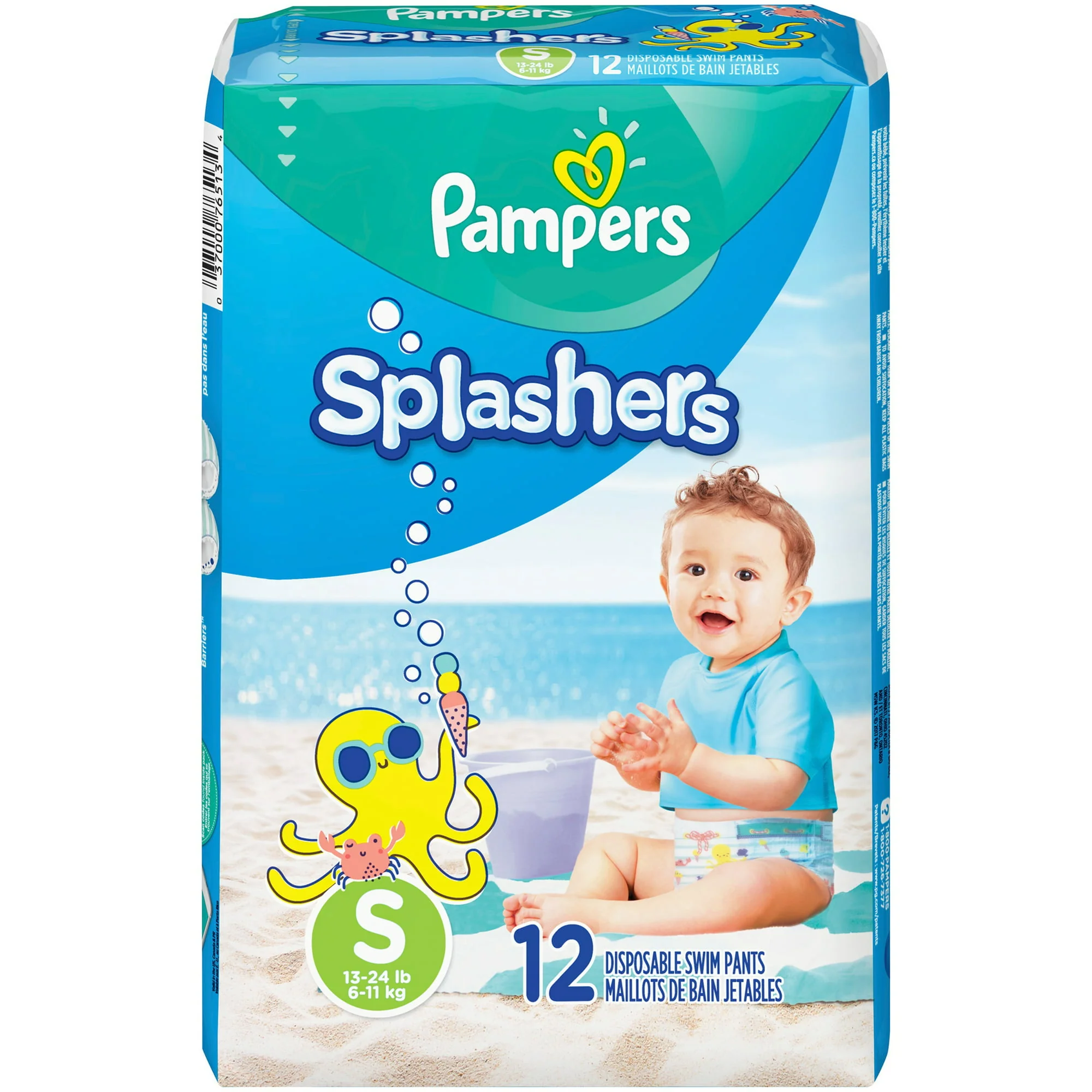 Pampers Splashers Swim Diapers Size S 12 Count