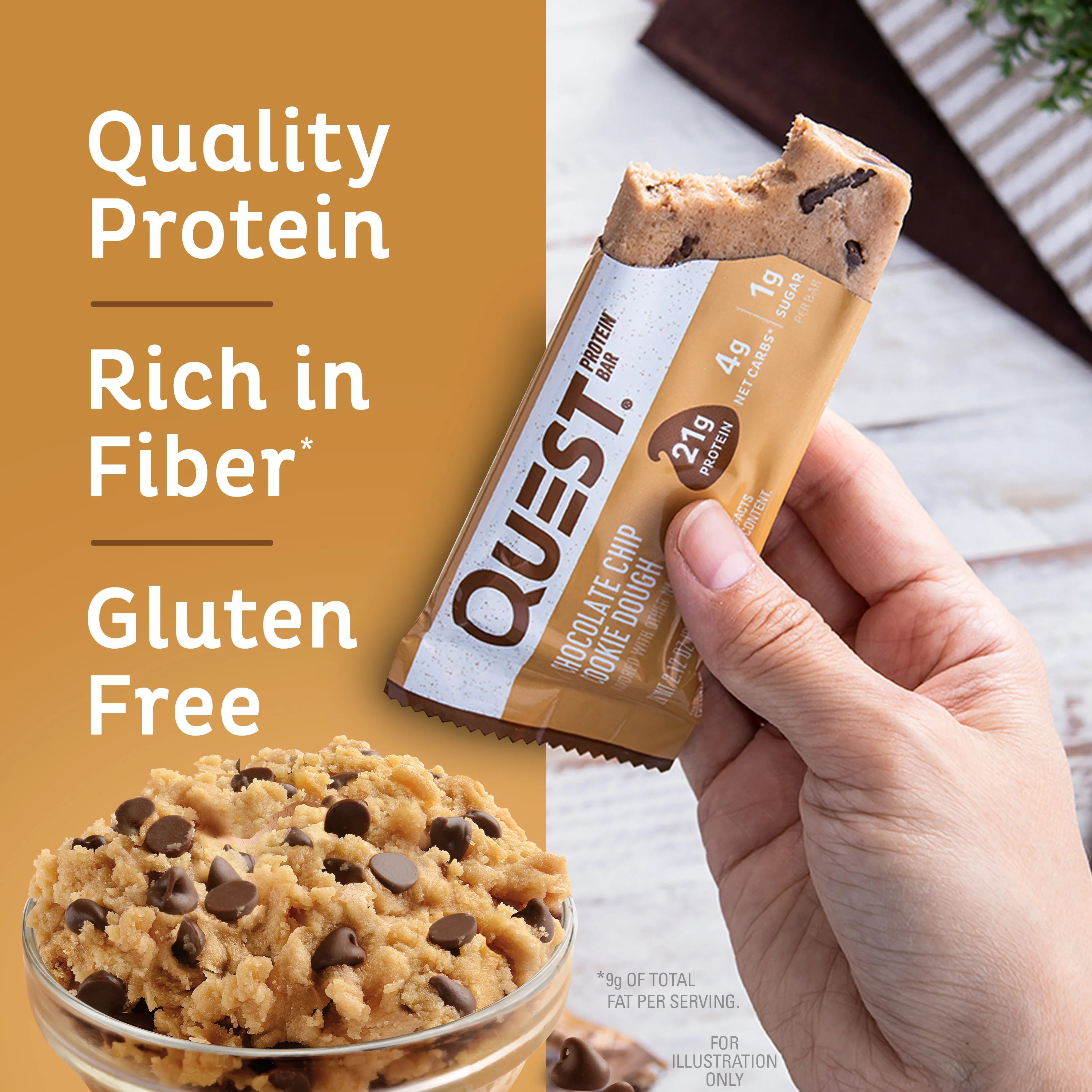 Chocolate Chip Cookie Dough Protein Bars