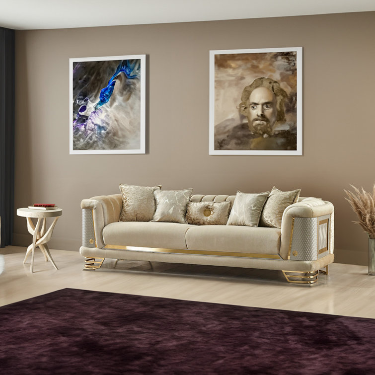 Ratni 4 - Piece Velvet Living Room Set