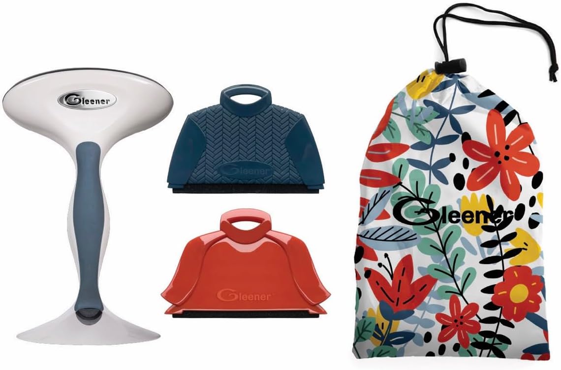 GLEENER Battery-Free Fabric Shaver & Lint Brush | Ultimate Fuzz Remover | Adjustable Depiller Lint Remover for Clothing & Furniture (Slate Blue)