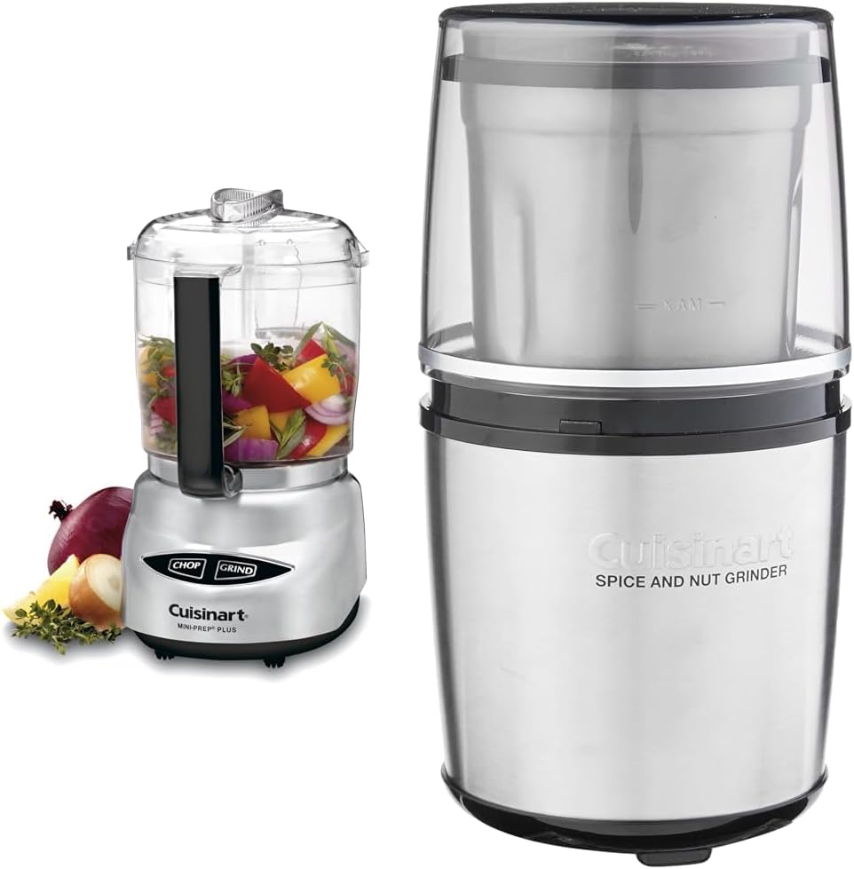 Cuisinart Food Processor, Mini-Prep 3 Cup, 24 oz, Brushed Chrome and Nickel, DLC-2ABC