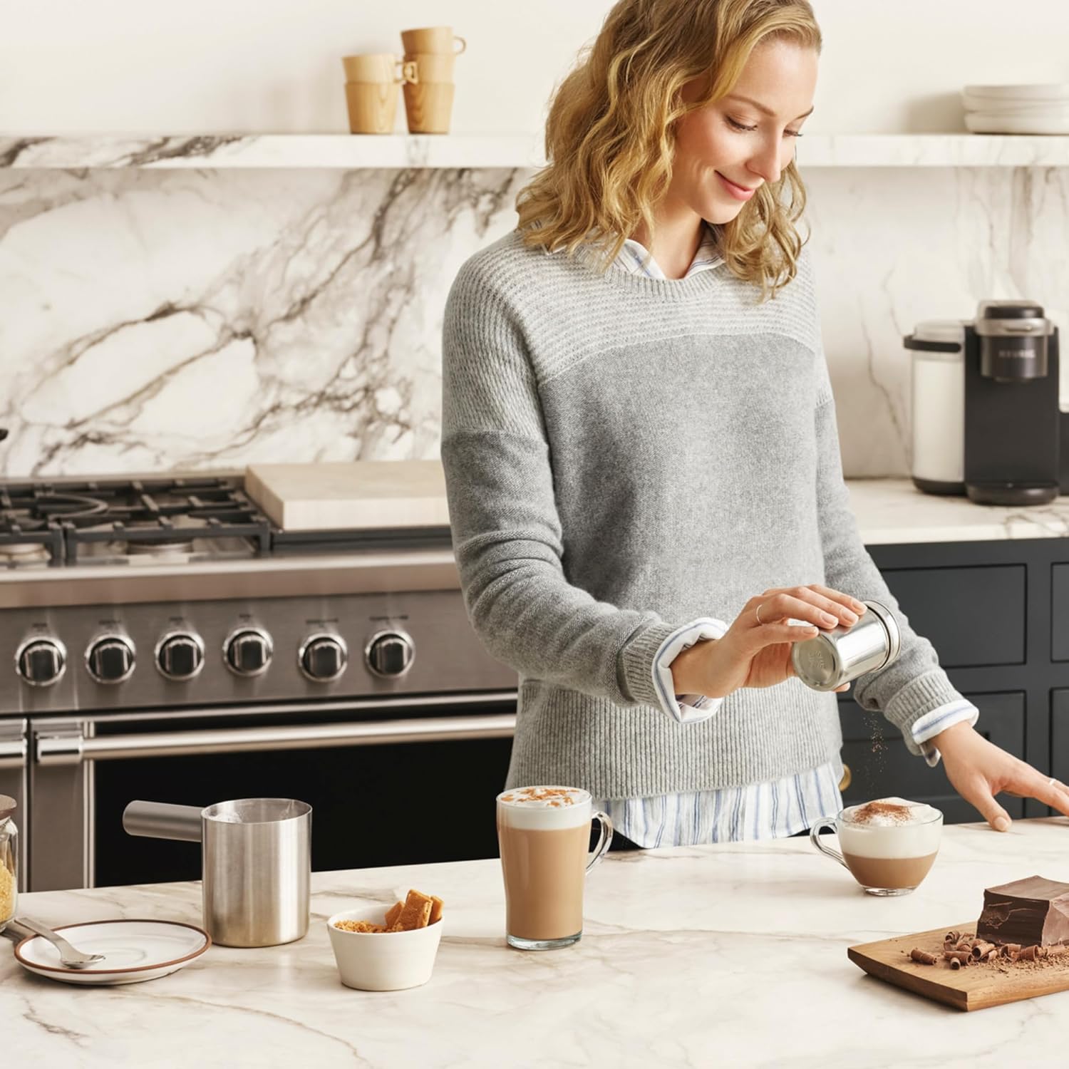 Keurig K-Cafe K-Duo Single Serve Coffee, Latte and Cappuccino Maker, 32 K-Cup Pods, Dark Charcoal