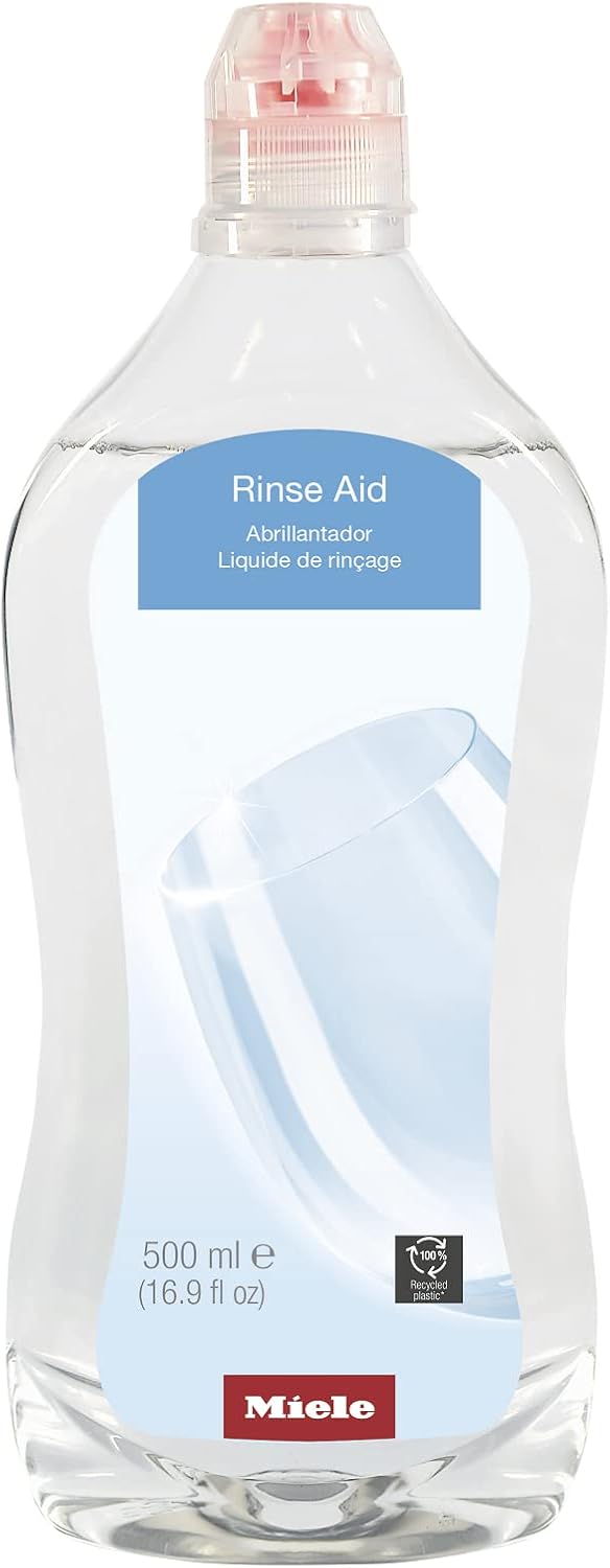 Miele Original Dishwasher Rinse Aid, for Optimal Drying and Sparkling Finish with Glass Protection Formula, 17 oz