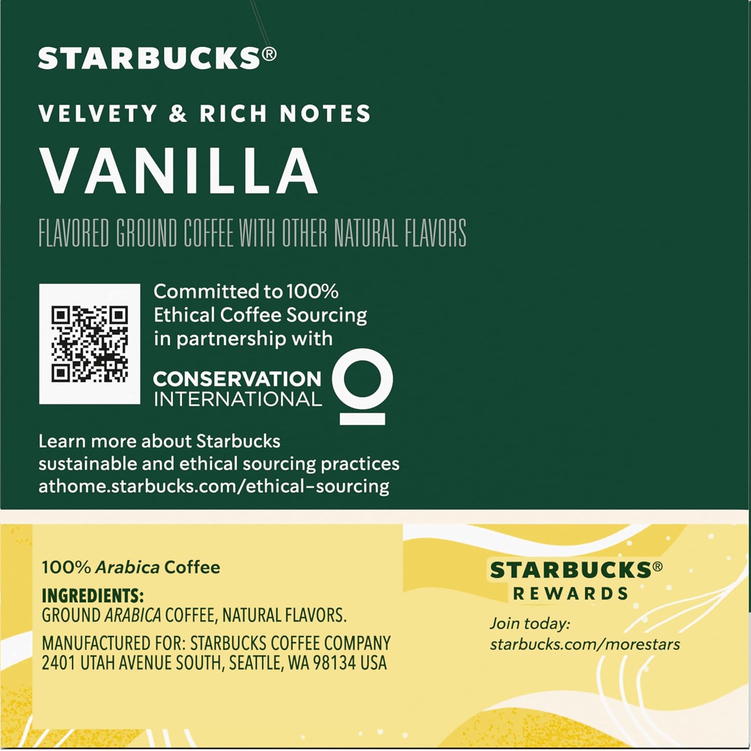 Starbucks K-Cup Coffee Pods, Starbucks Blonde Roast Coffee, Veranda Blend for Keurig Brewers, 100% Arabica, 6 boxes (60 pods total)