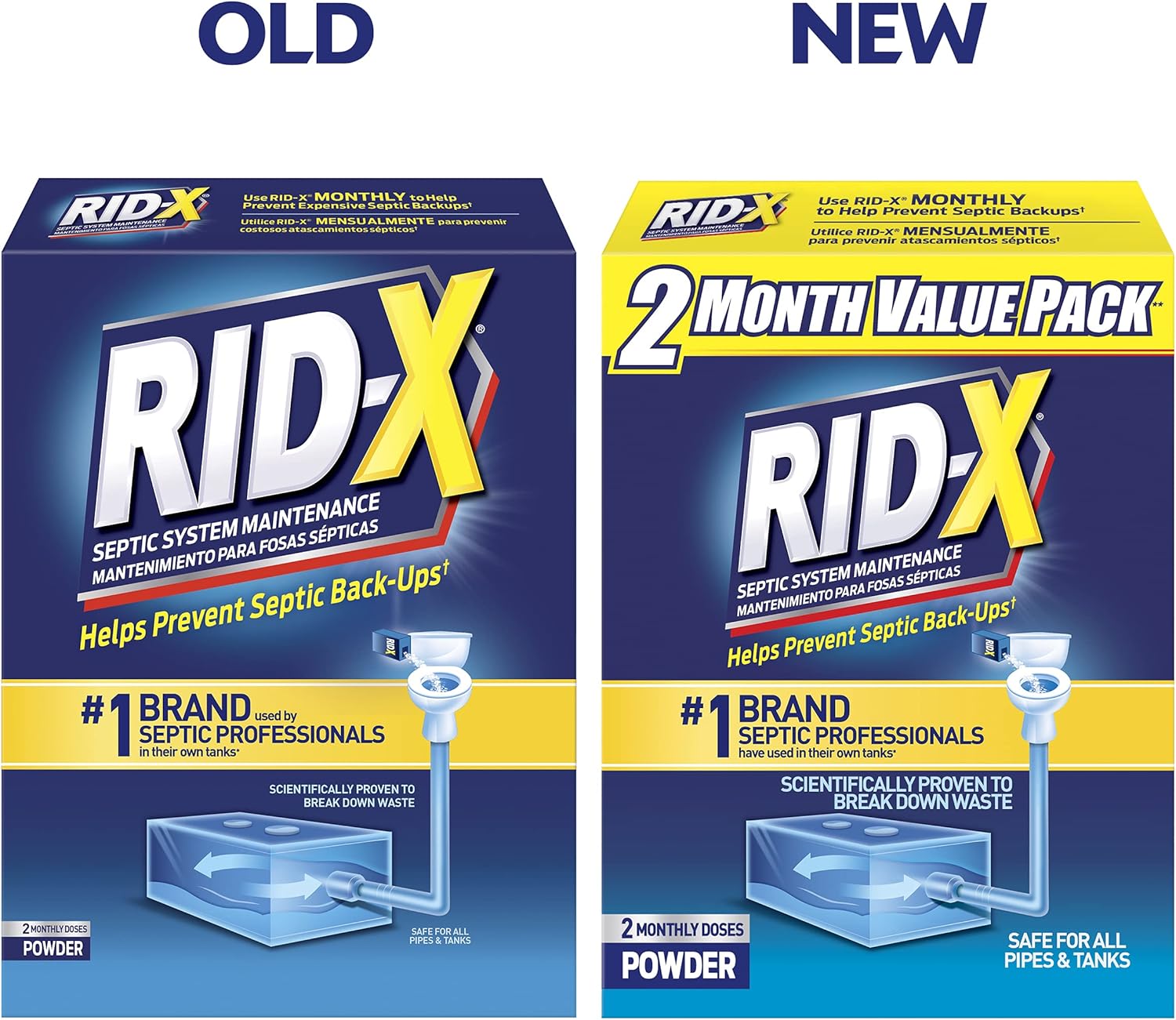 RID-X Septic Treatment, Septic Tank Treatment, 1 Month Supply Of Powder, 9.8 oz