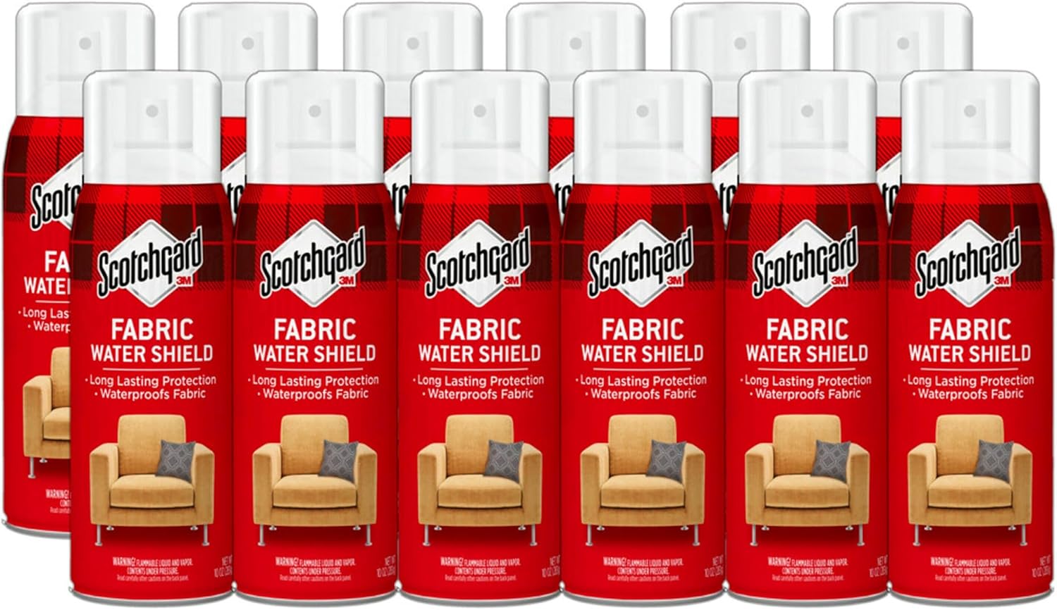 Scotchgard Fabric Water Shield, Water Repellent Spray for Spring and Summer Clothing and Household Upholstery Items, Long-Lasting Protection for Seasonal Fabric, Two 10 Oz Cans (Pack of 2)