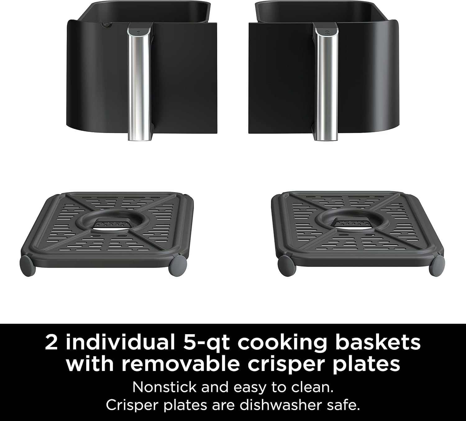 Ninja Air Fryer, Thermometer, Roast, Bake, Air Fry, Crisps, Broil, Reheats, Keep Warm, 10-in-1, Fries, Frozen Food, Veggies, and Meat, Quick Meals, Healthy Meals, Less Oil, 10 QT, Grey, DZ550​