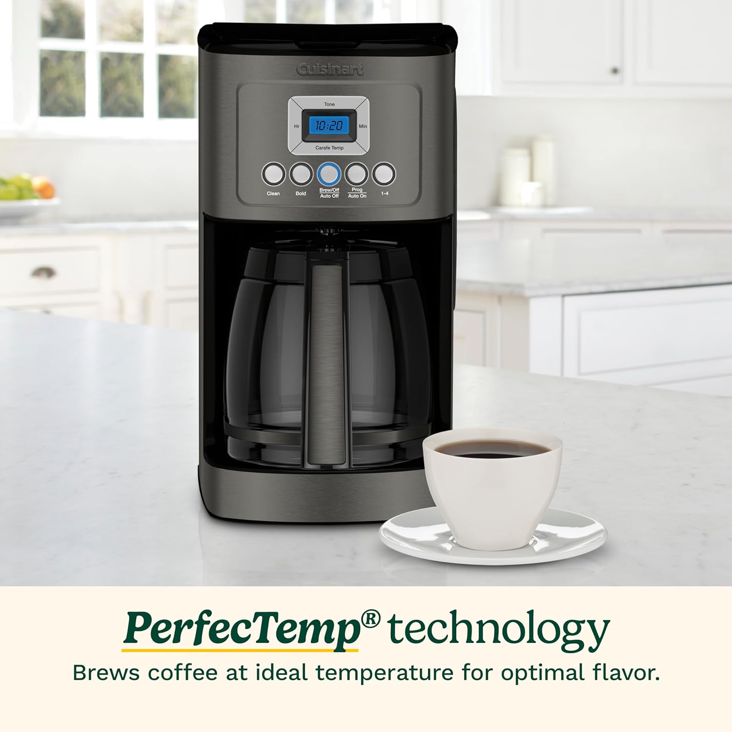 Cuisinart Coffee Maker, 14-Cup Glass Carafe, Fully Automatic for Brew Strength Control & 1-4 Cup Setting, Stainless Steel, DCC-3200P1