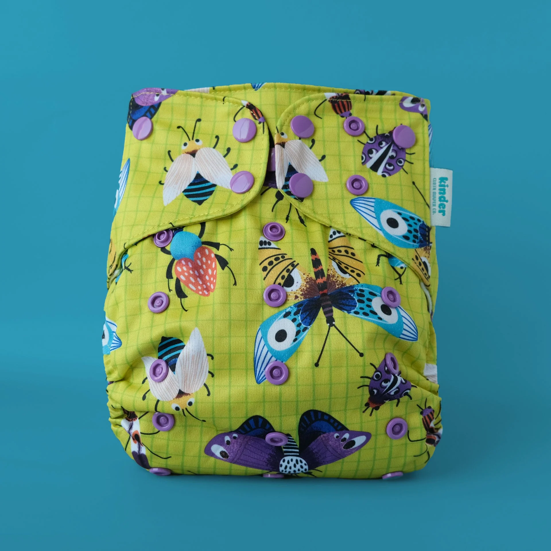 Kinder Cloth Diaper Co. Patterned Basics Pocket Cloth Diaper with Athletic Wicking Jersey