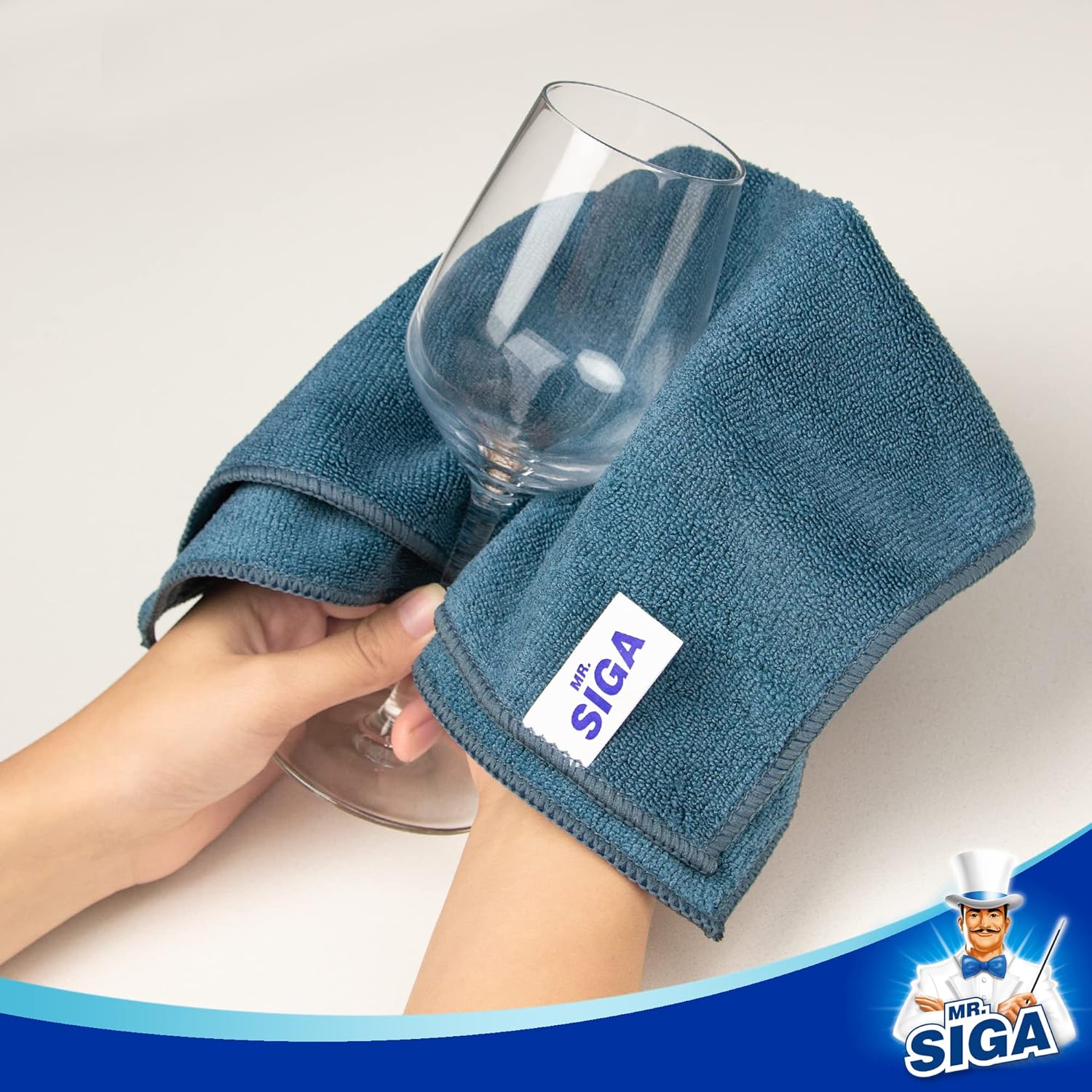 MR.SIGA Microfiber Cleaning Cloth,Pack of 12,Size:12.6