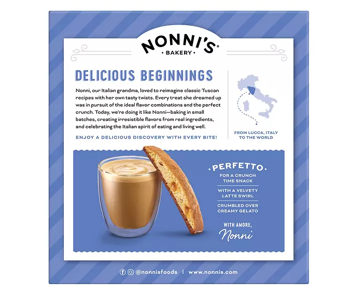 Nonni’s Turtle Pecan Biscotti 8 ct Box