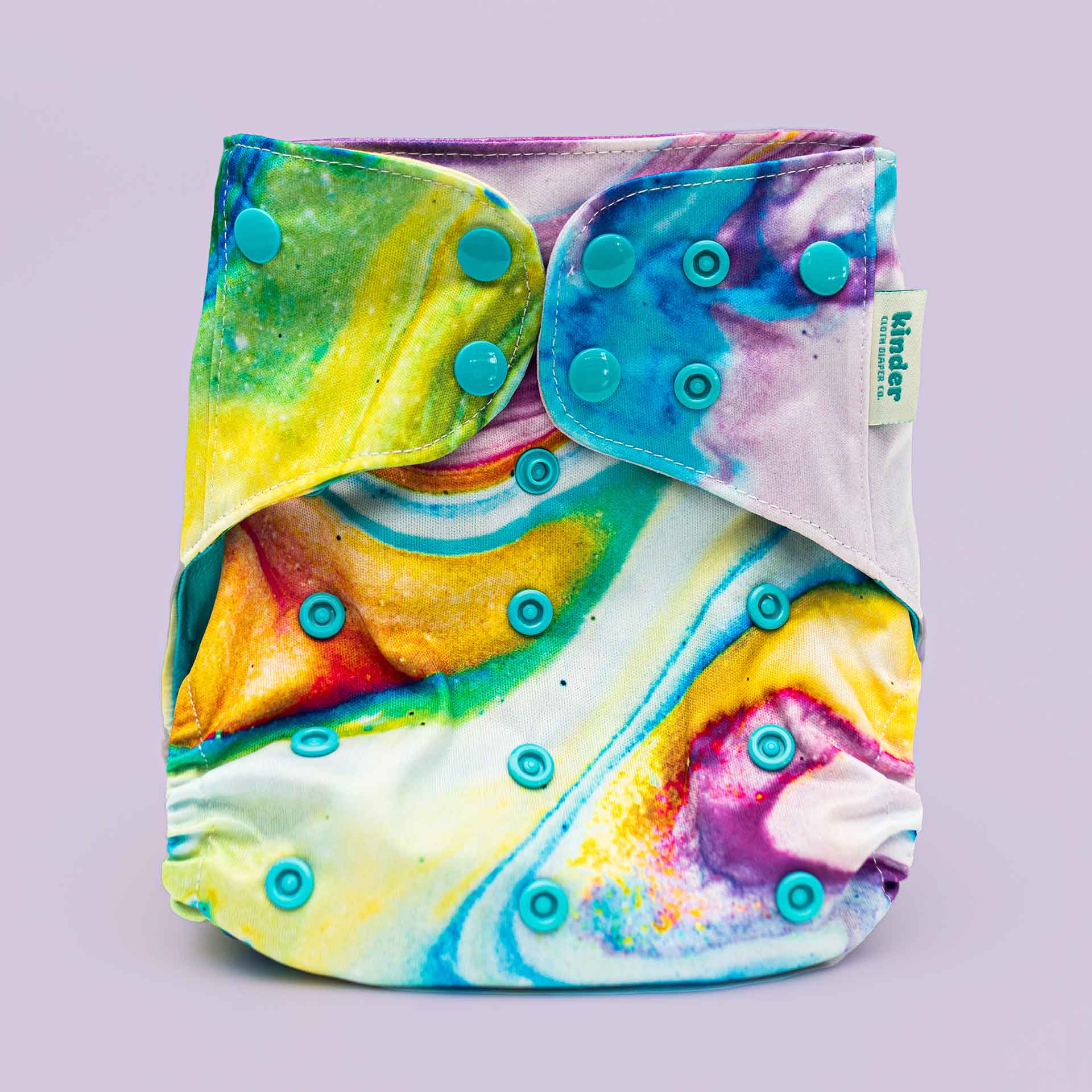 Kinder Cloth Diaper Co. Marble Pocket Cloth Diaper with Athletic Wicking Jersey