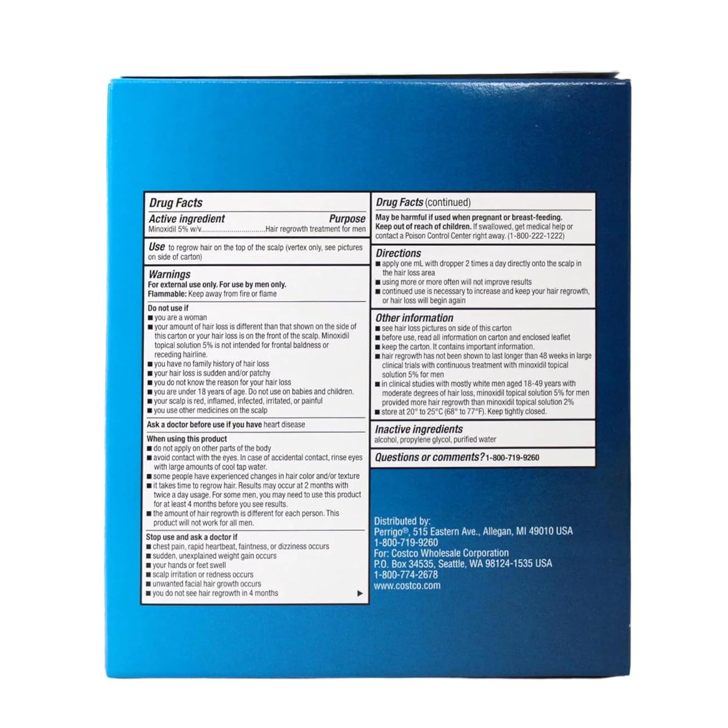 Minoxidil-5% Extra Strength Hair Regrowth for Men, 6 Month Supply