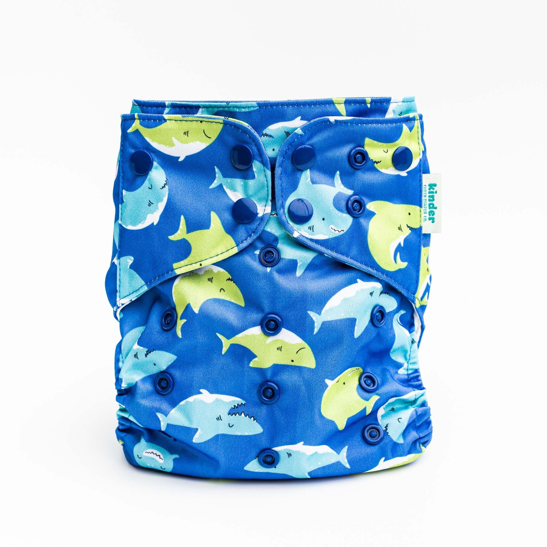 Kinder Cloth Diaper Co. Patterned Basics Pocket Cloth Diaper with Athletic Wicking Jersey