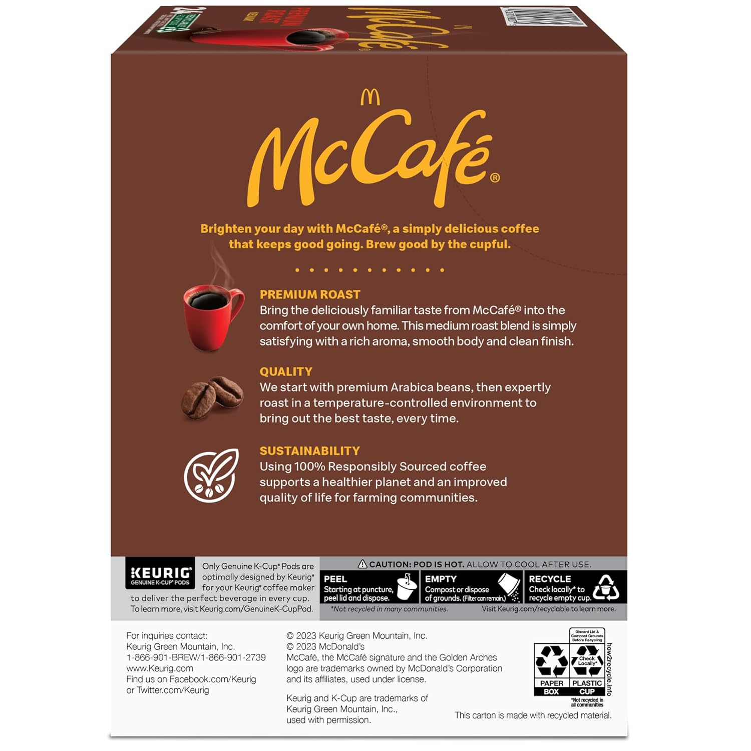 McCafe Premium Roast, Single-Serve Keurig K-Cup Pods, Medium Roast Coffee Pods Pods, 84 Count
