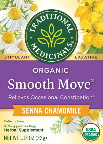 Traditional Medicinals Smooth Move, Helps Relieve Constipation Overnight, 16 Teabags