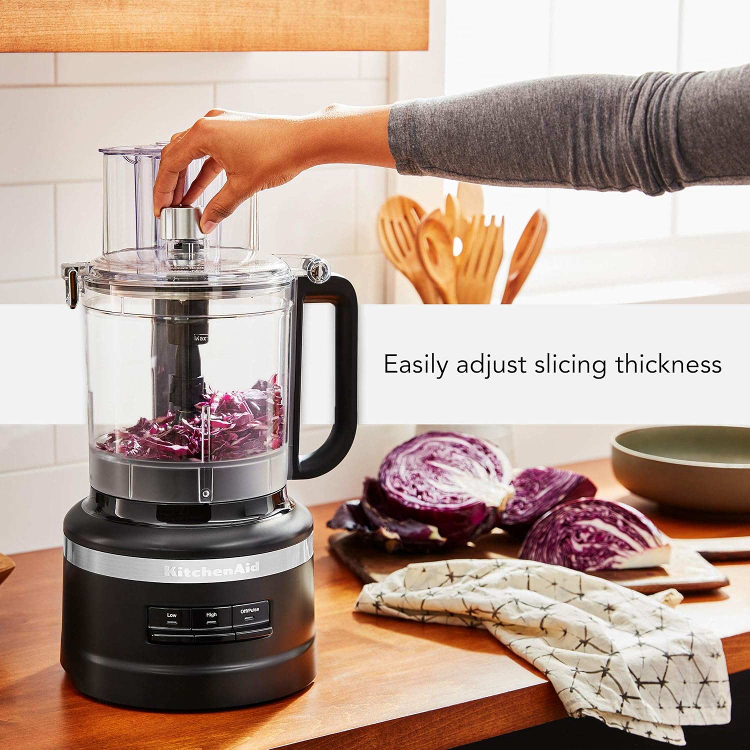 KitchenAid KFP0718CU Food Processor, 7 Cup, Contour Silver