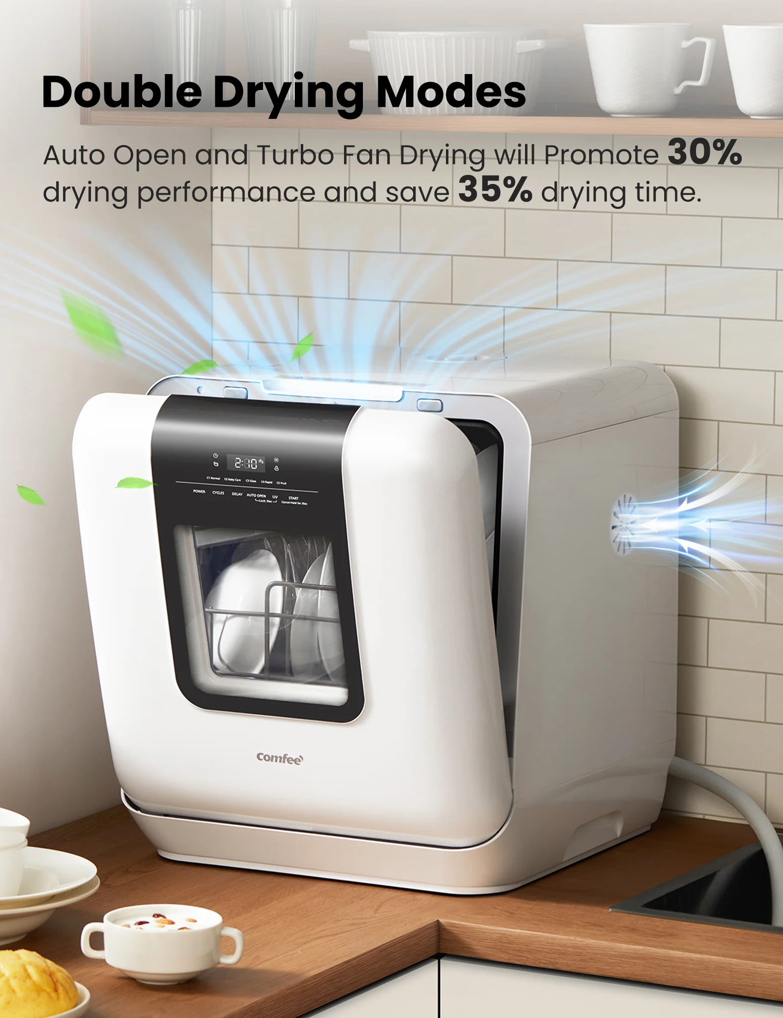 6L Countertop Dishwasher