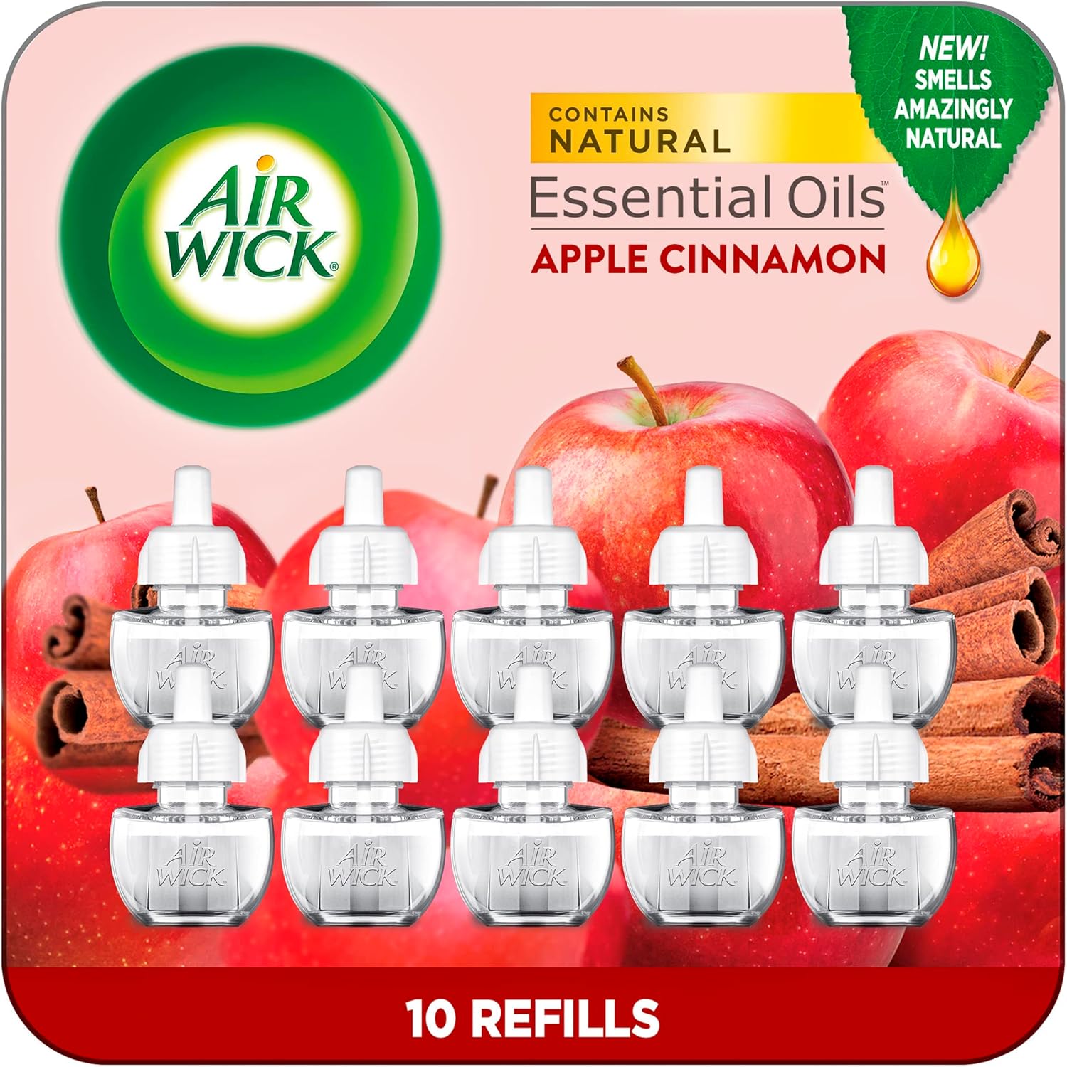 Air Wick Plug in Scented Oil Refill, 10ct, Lavender & Chamomile, Air Freshener, Essential Oils, Eco Friendly