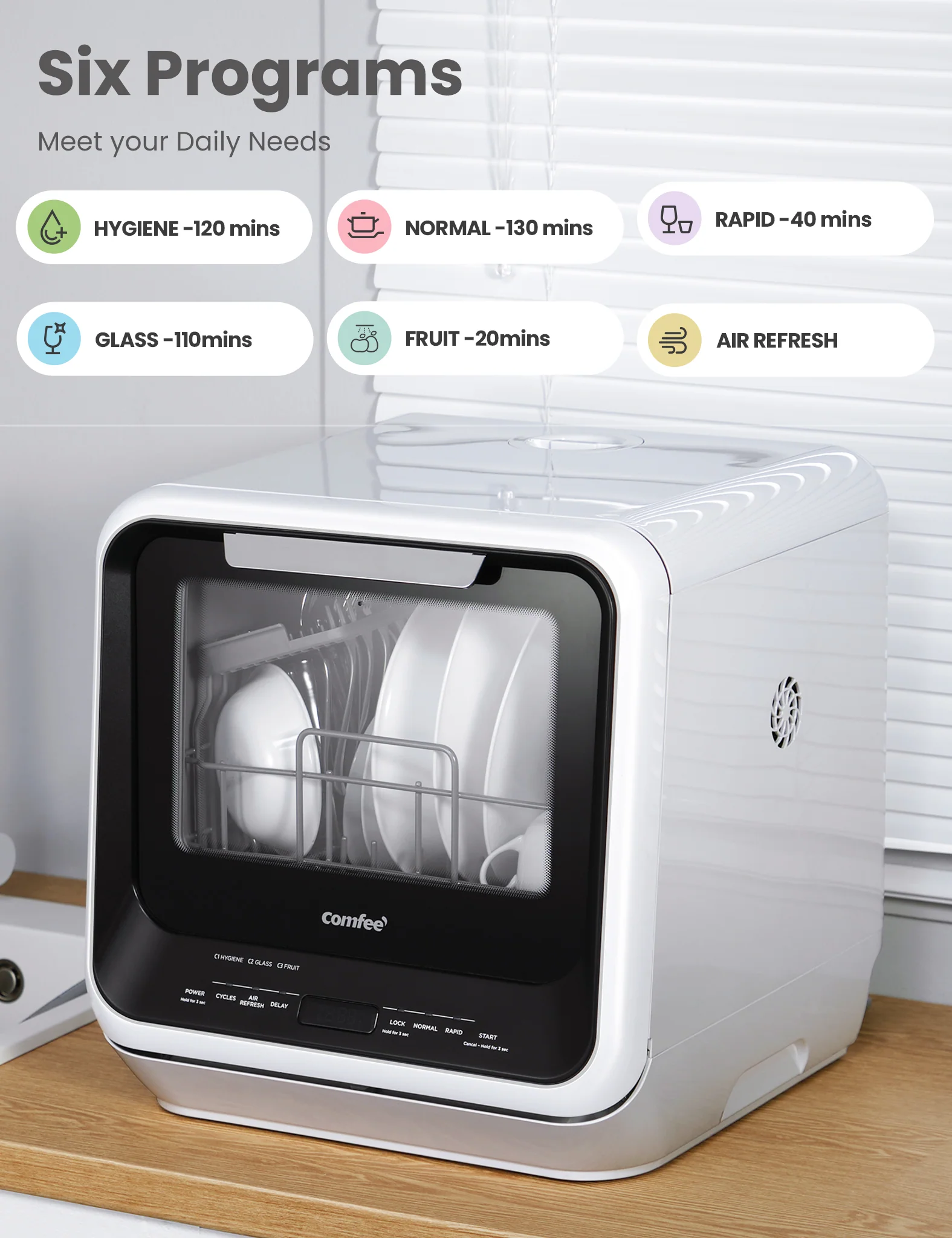 5L Countertop Dishwasher