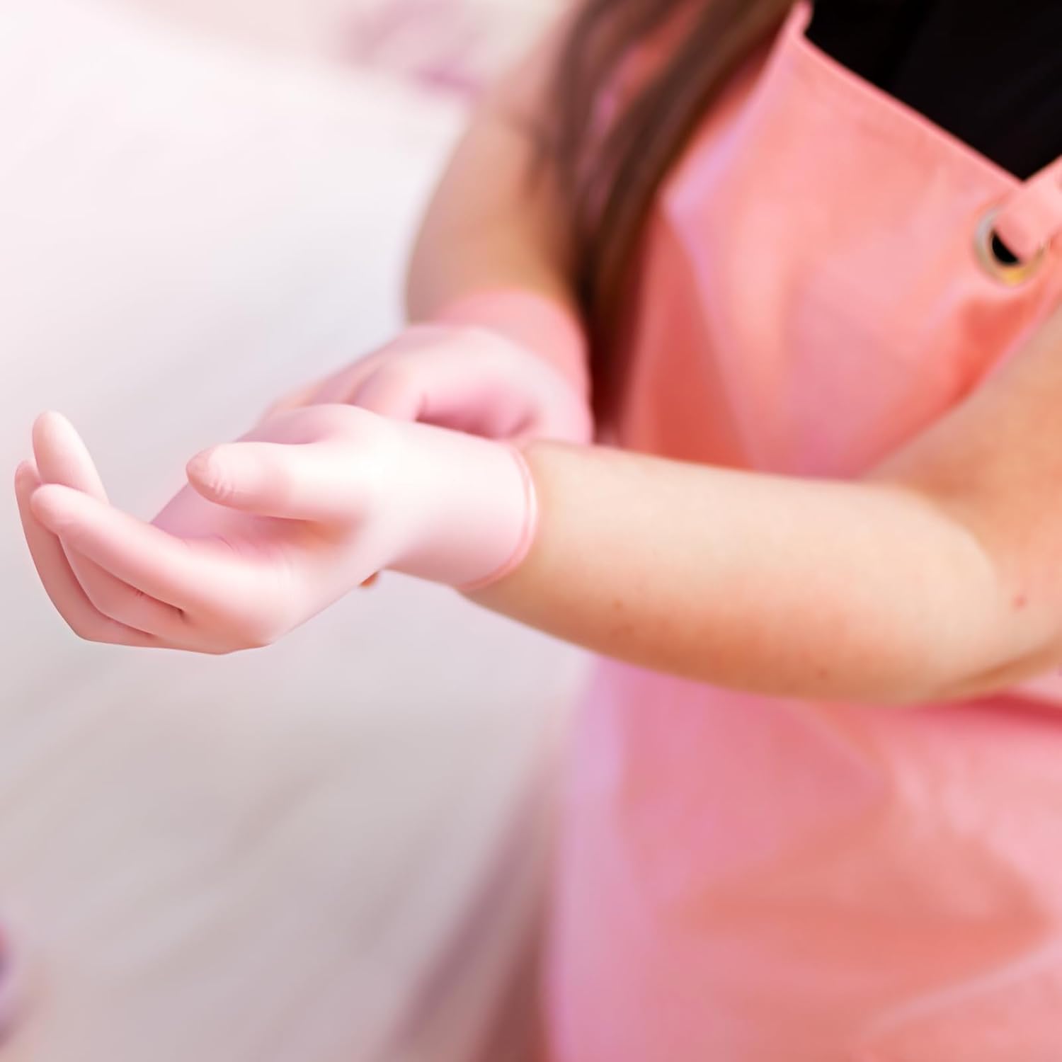 ForPro Professional Collection Disposable Nitrile Gloves, Chemical Resistant, Powder-Free, Latex-Free, Non-Sterile, Food Safe, 4 Mil, Black, Large, 100-Count