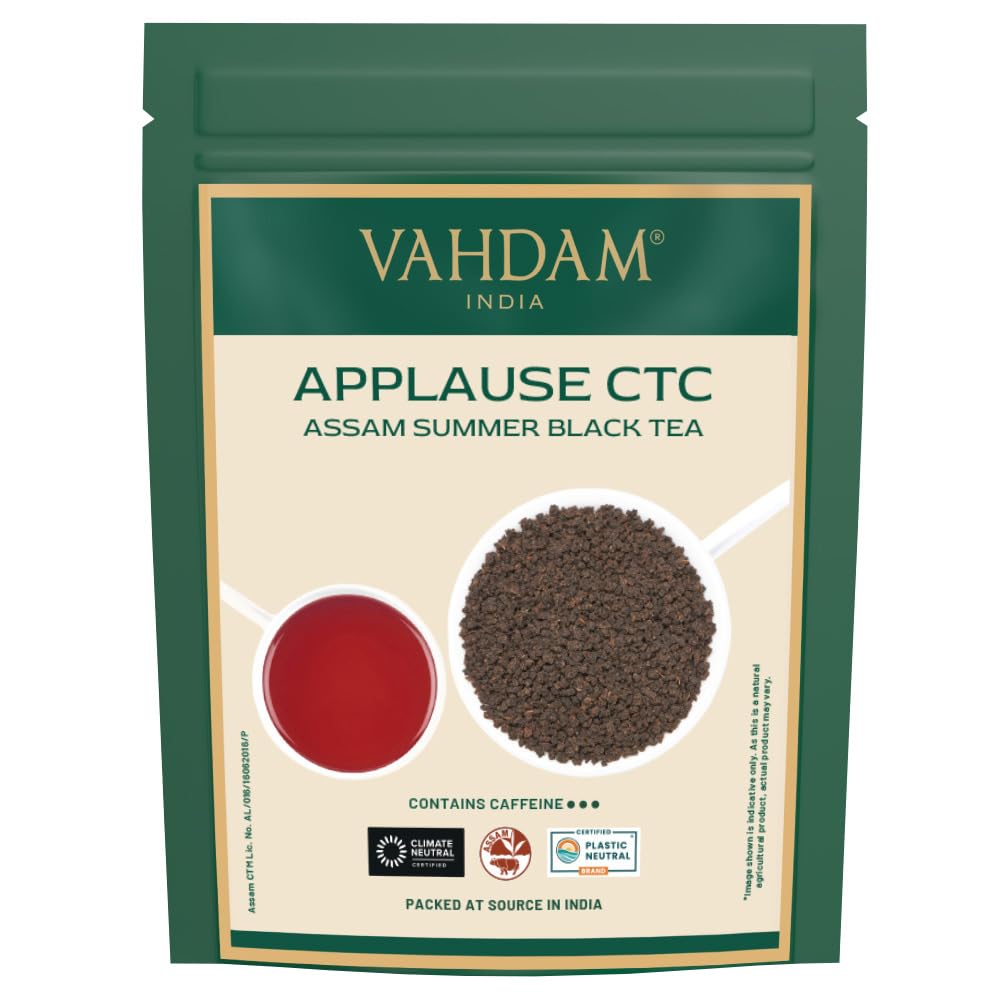 VAHDAM, Organic Turmeric Ginger Herbal Tea Bags (100 Pyramid Tea Bags) Caffeine Free, Non GMO, Gluten Free | 100% Pure Herbal Blend - Savory & Spicy | Plant-Based Tea Bags | Resealable Ziplock Pouch