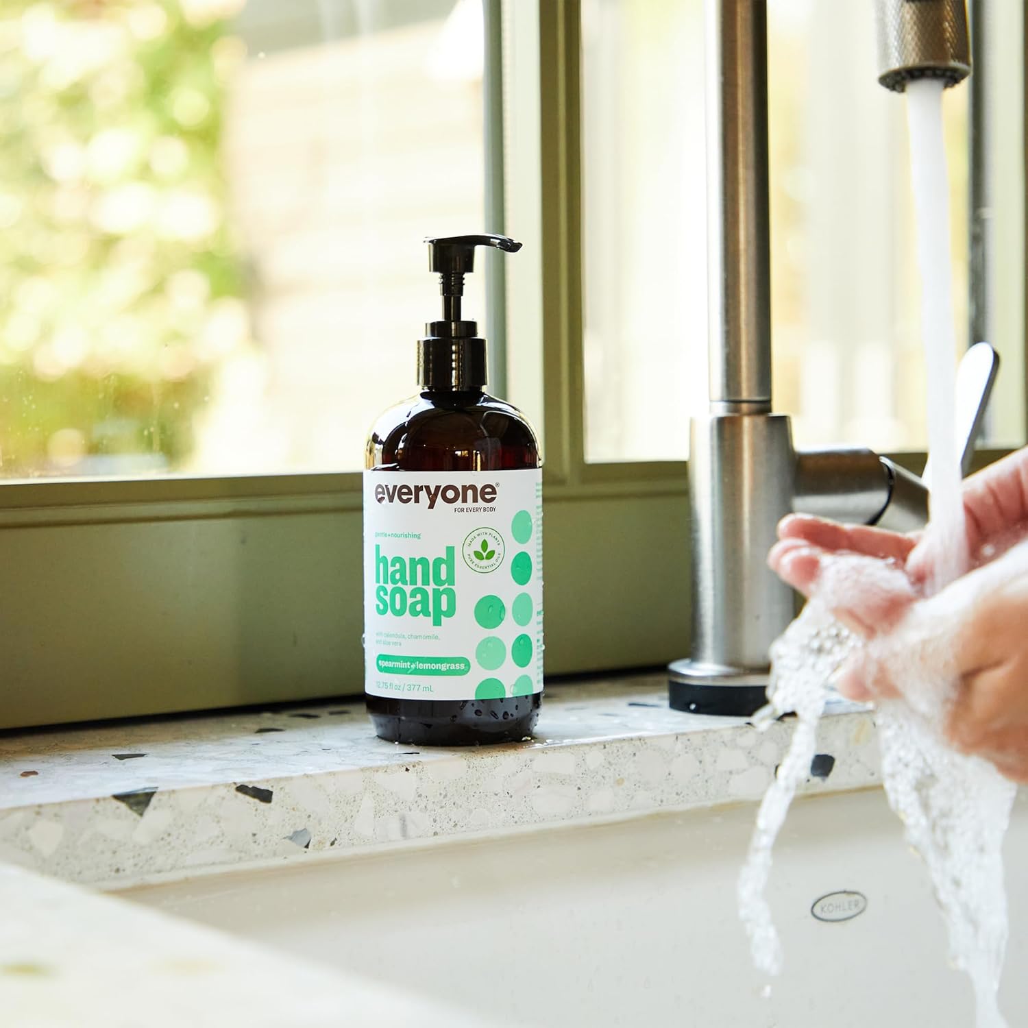 Everyone Liquid Hand Soap, 12.75 Ounce (Pack of 3), Meyer Lemon and Mandarin, Plant-Based Cleanser with Pure Essential Oils