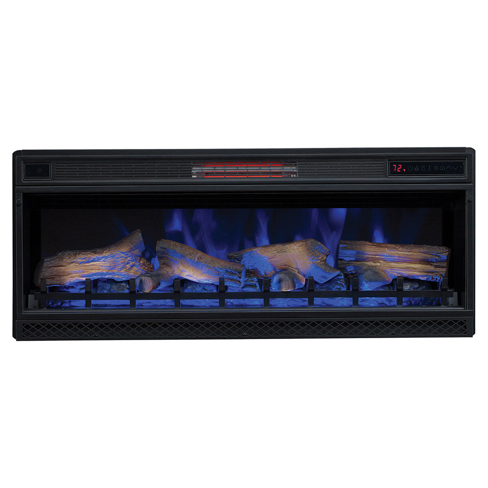 Heathrow 76-in Electric Fireplace TV Stand with Speakers in Tifton Oak