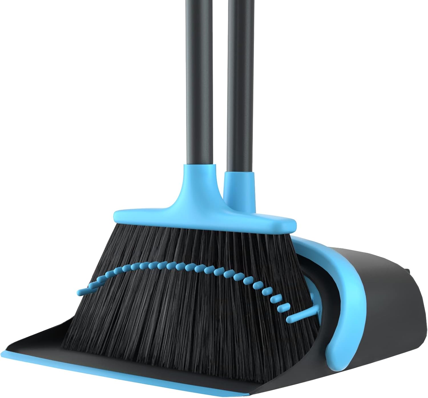 Broom and Dustpan, Broom and Dustpan Set for Home, Long Handle Broom with Dustpan, Broom and Dustpan Combo for Office Home Kitchen Lobby Floor Use Dustpan and Broom Set