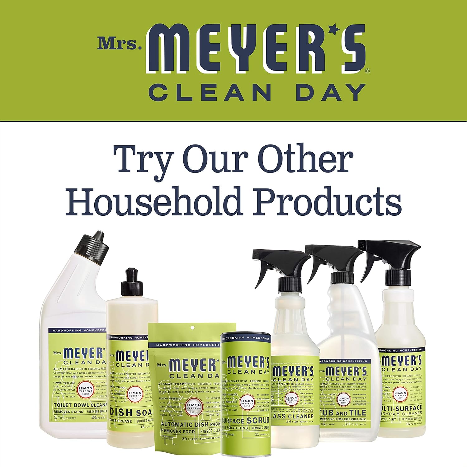 MRS. MEYER'S CLEAN DAY Liquid Dish Soap, Biodegradable Formula, Basil, 16 fl. oz - Pack of 3