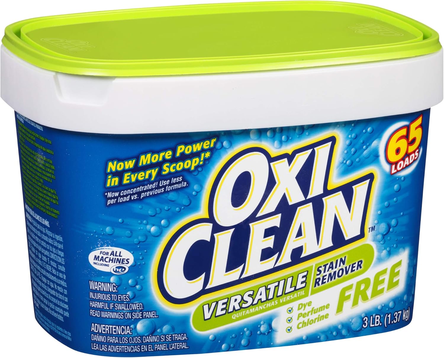 OxiClean Free Versatile Stain Remover Powder, 3 lb