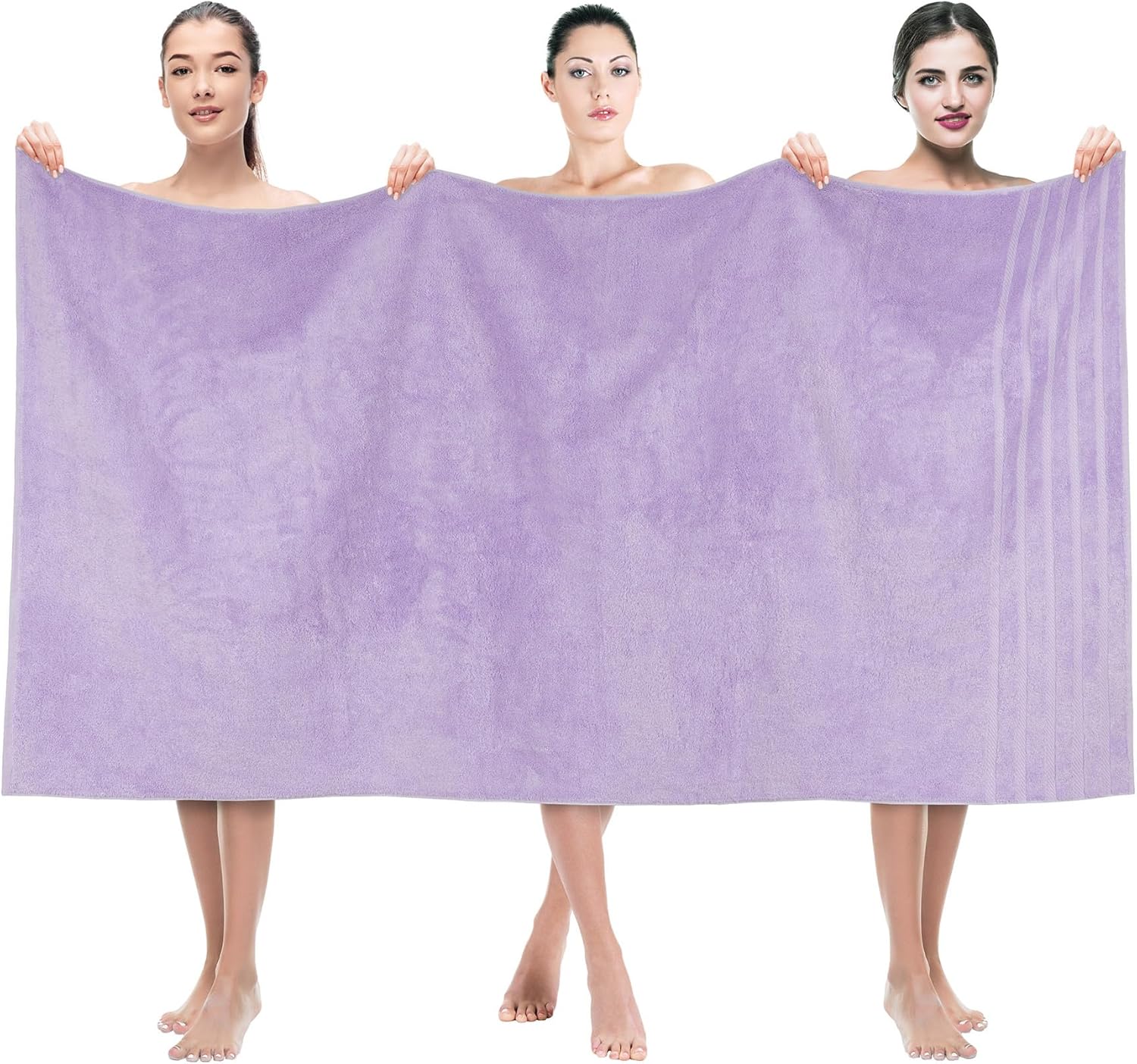 American Soft Linen Luxury 6 Piece Towel Set, 2 Bath Towels 2 Hand Towels 2 Washcloths, 100% Cotton Turkish Towels for Bathroom, Light Grey Towel Sets
