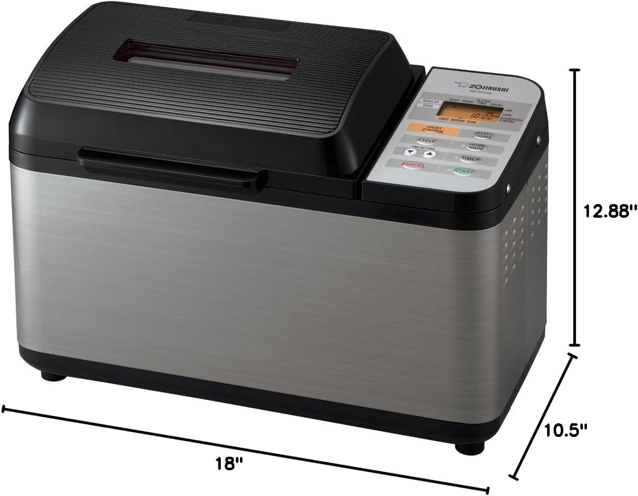 Zojirushi BB-PDC20BA Home Bakery Virtuoso Plus Breadmaker, 2 lb. loaf of bread