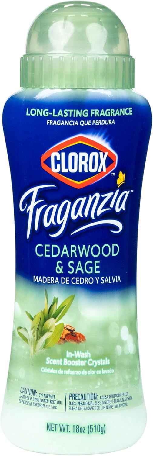 Clorox Fraganzia In-Wash Scent Booster Crystals in Ocean Scent, 18 Oz Twin Pack | Laundry Scent Booster Crystals | In-wash Scent Booster for Fresh Laundry in Ocean Scent 18 Ounce Twin Pack, 36oz
