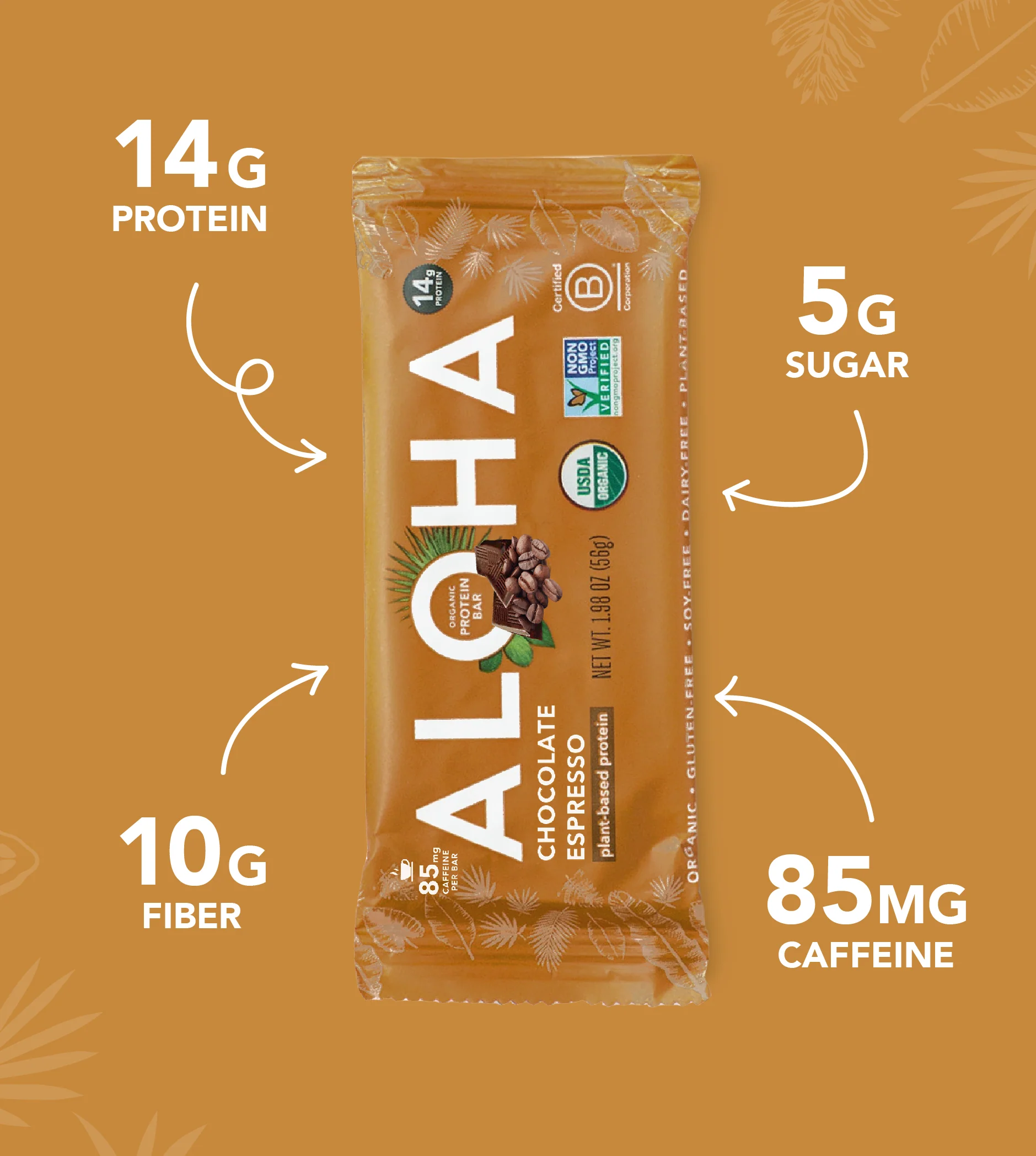 Chocolate Espresso Protein + Caffeine Bar